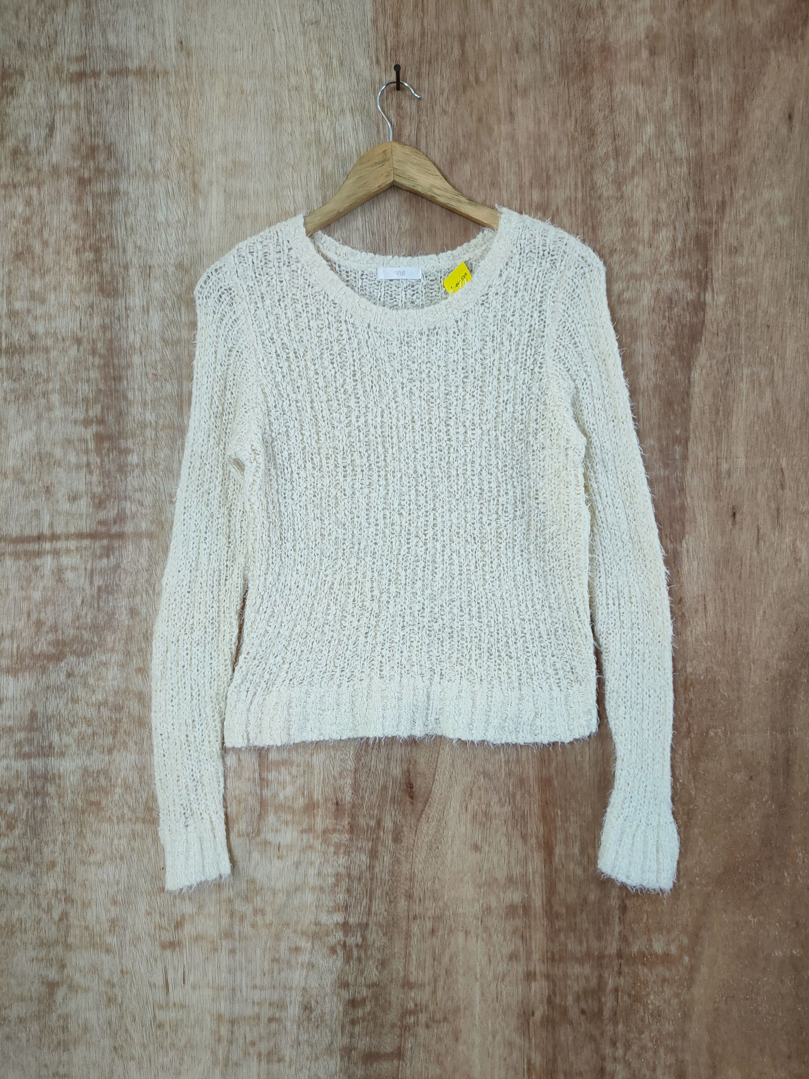 Homespun Knitwear × Japanese Brand Vis mohair japan cream crop top knitwear #46-539 Size M / US 6-8 / IT 42-44 - 1 Thumbnail