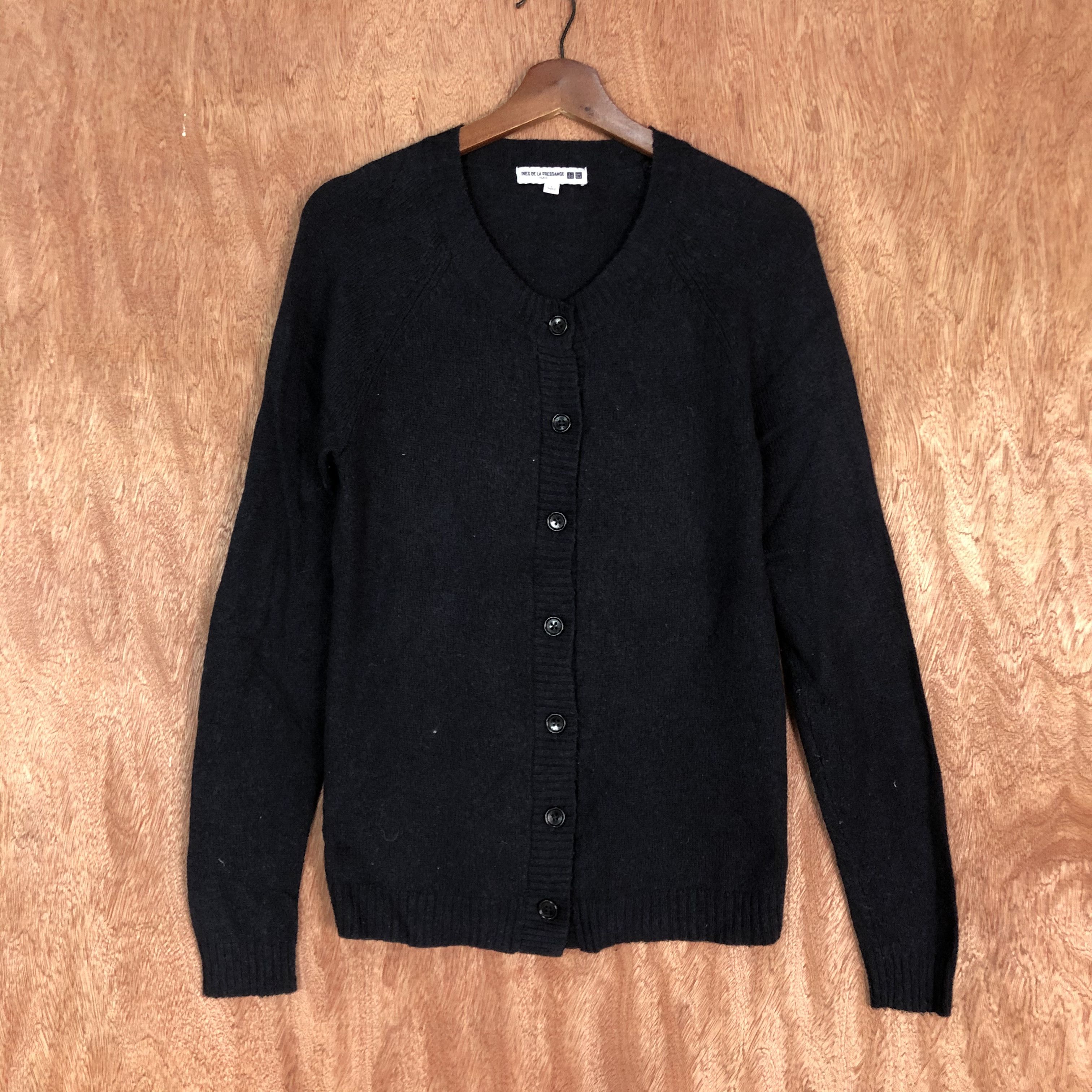 image of Ines De La Frassanges Black Cardigan C495Dl, Men's (Size Large)