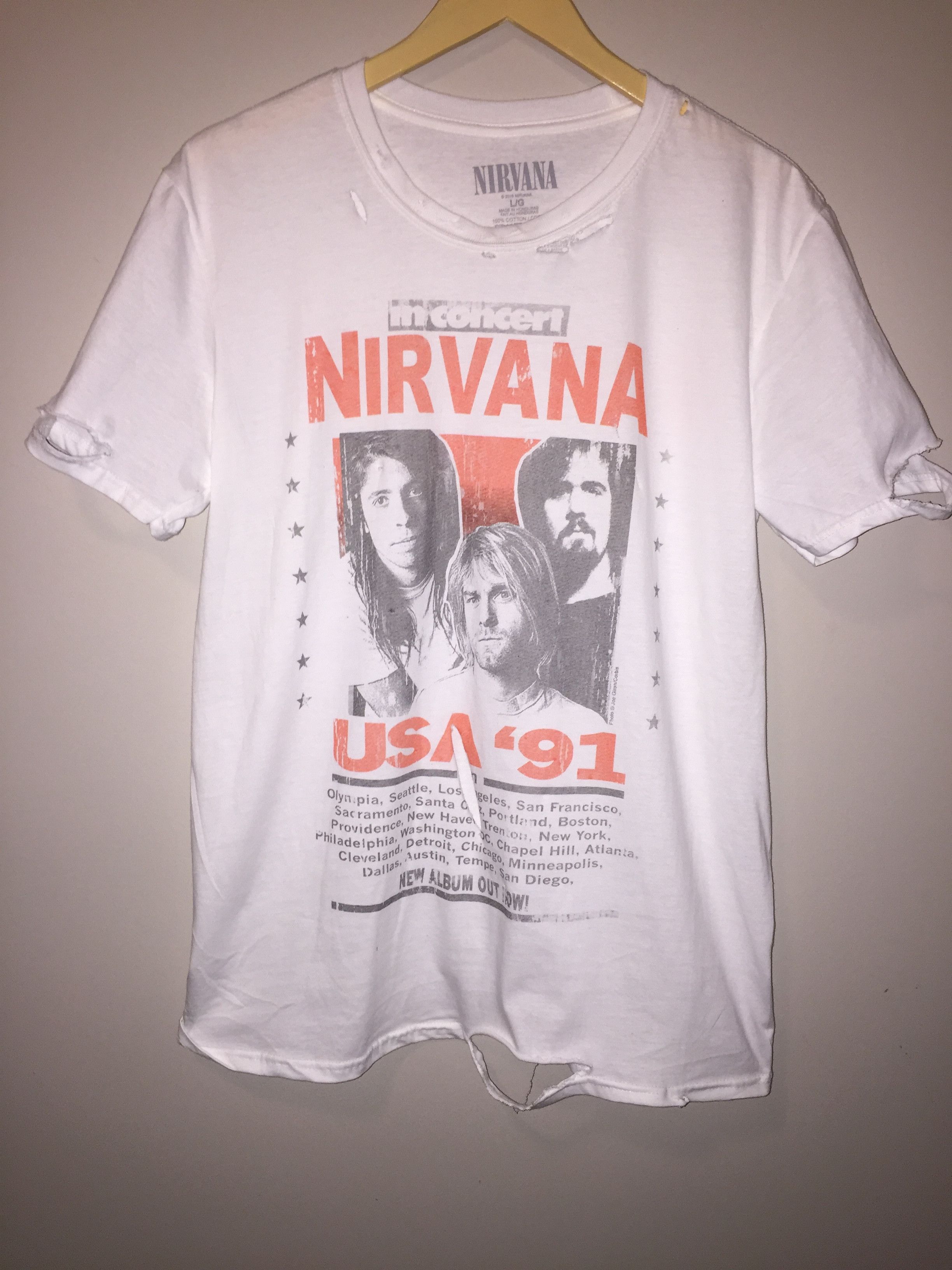 Nirvana Distressed Nirvana Tee Shirt | Grailed