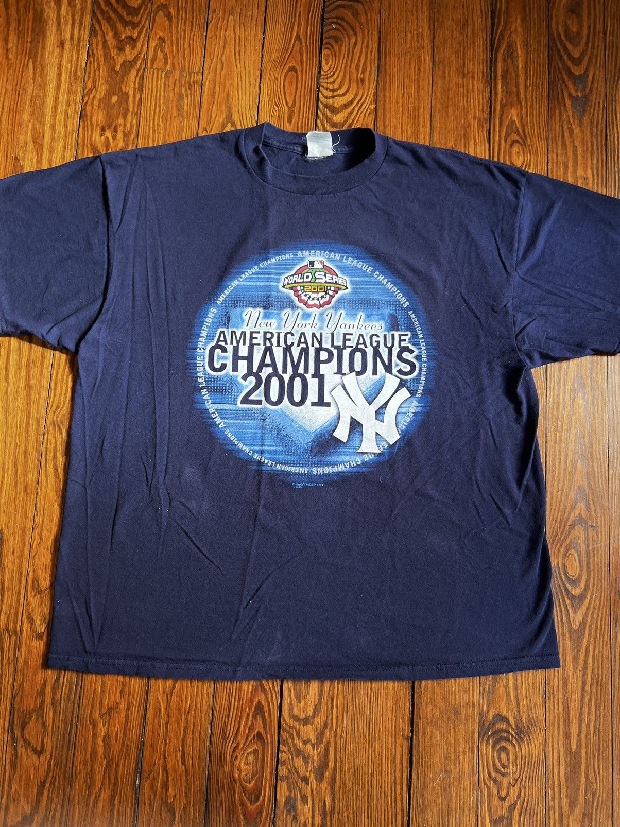 New York Yankees × Vintage Vintage 2001 New York Yankees Champions Shirt Size US XXL / EU 58 / 5 - 4 Thumbnail