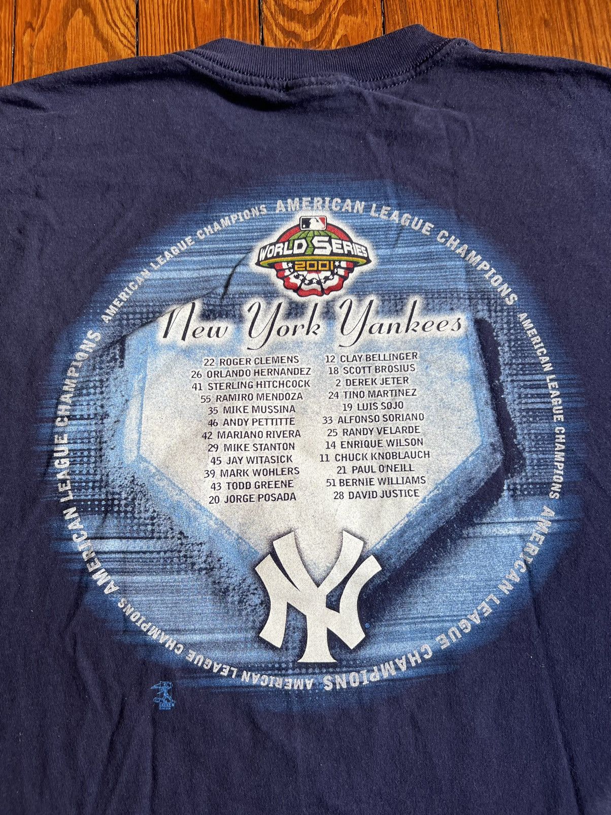 New York Yankees × Vintage Vintage 2001 New York Yankees Champions Shirt Size US XXL / EU 58 / 5 - 2 Thumbnail