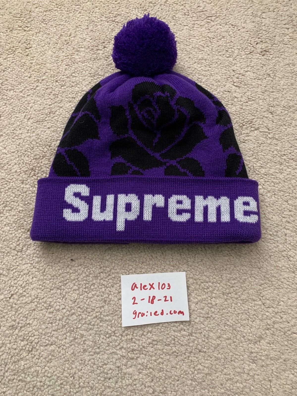 Supreme Rose Beanie | Grailed