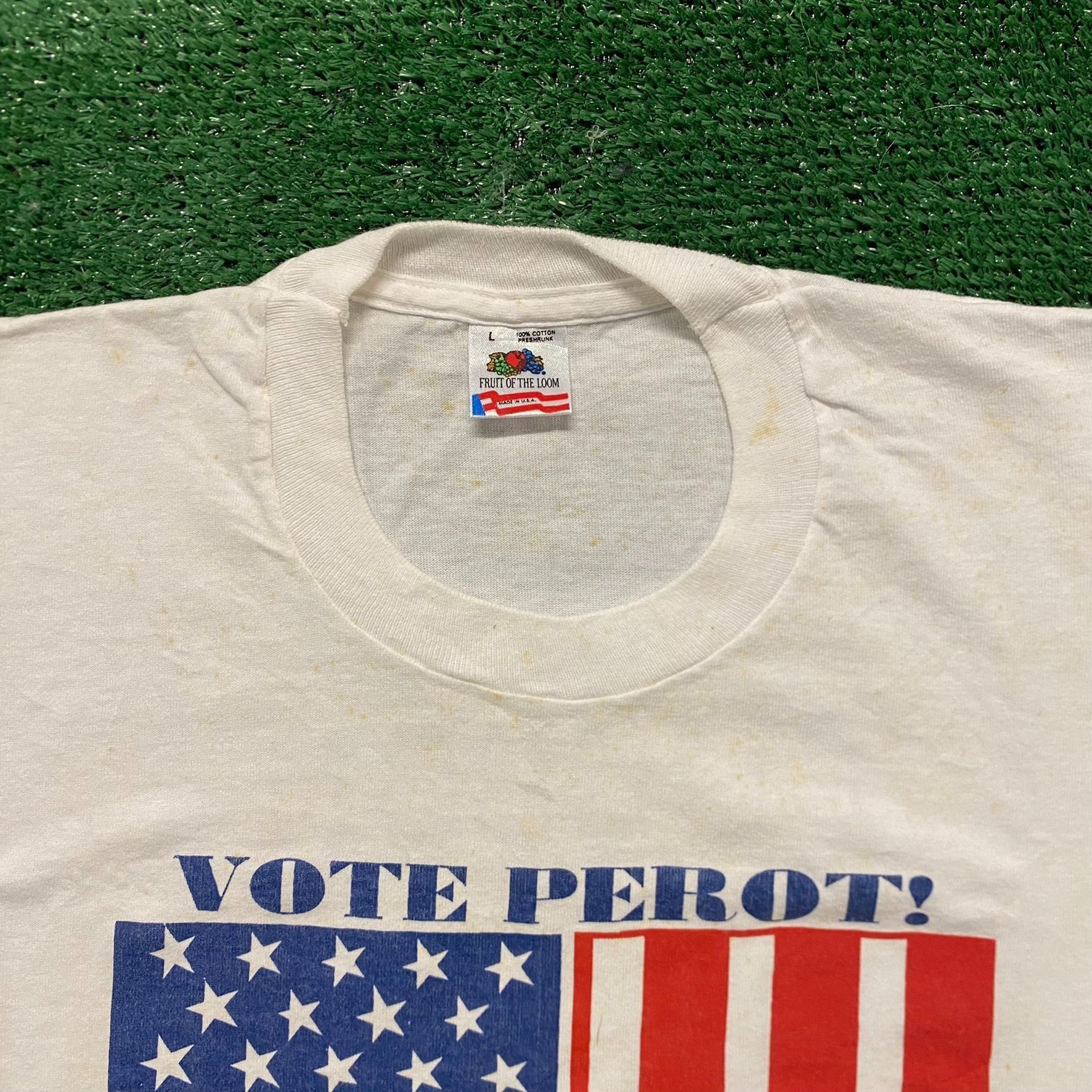 Vintage Ross Perot Election 1992 Vintage 90s Political T-Shirt Size US L / EU 52-54 / 3 - 3 Thumbnail