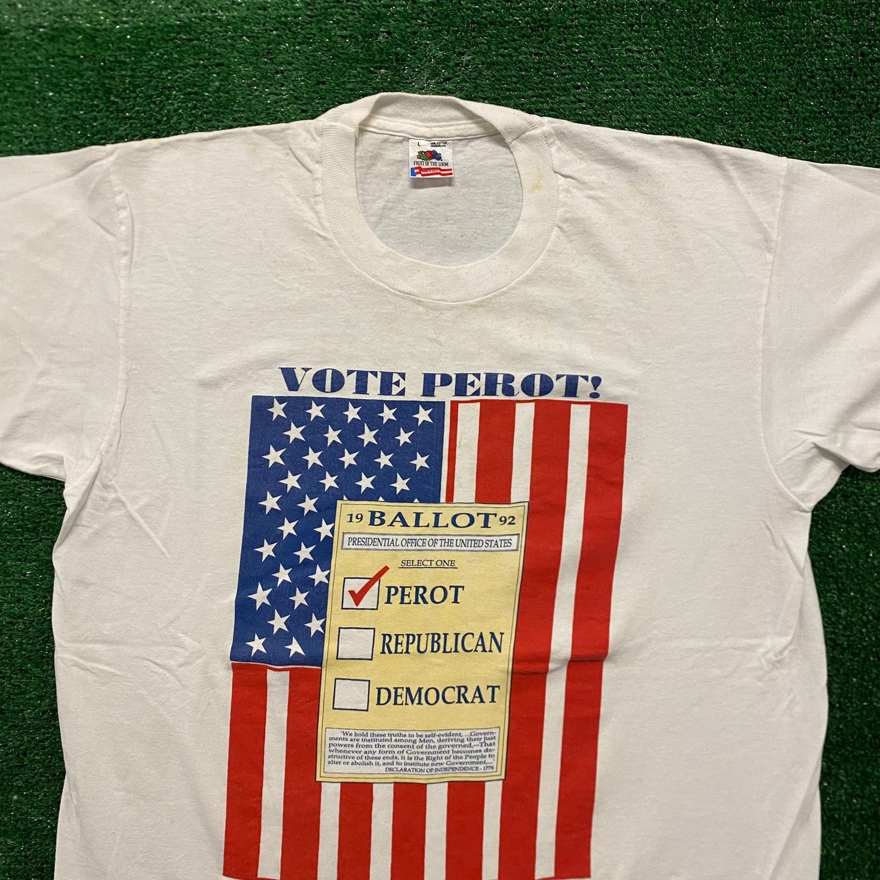 Vintage Ross Perot Election 1992 Vintage 90s Political T-Shirt Size US L / EU 52-54 / 3 - 2 Thumbnail