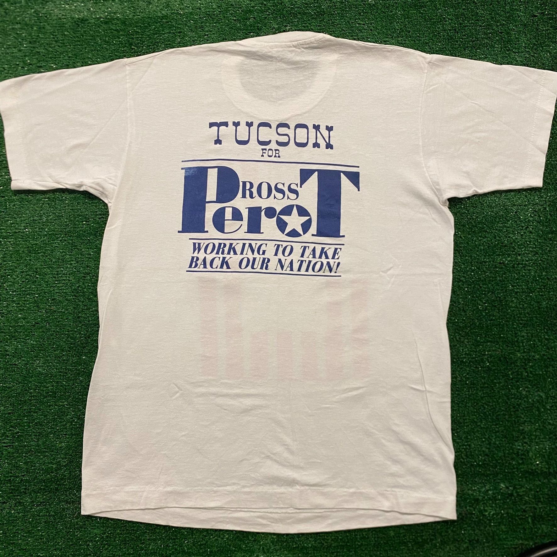 Vintage Ross Perot Election 1992 Vintage 90s Political T-Shirt Size US L / EU 52-54 / 3 - 5 Thumbnail