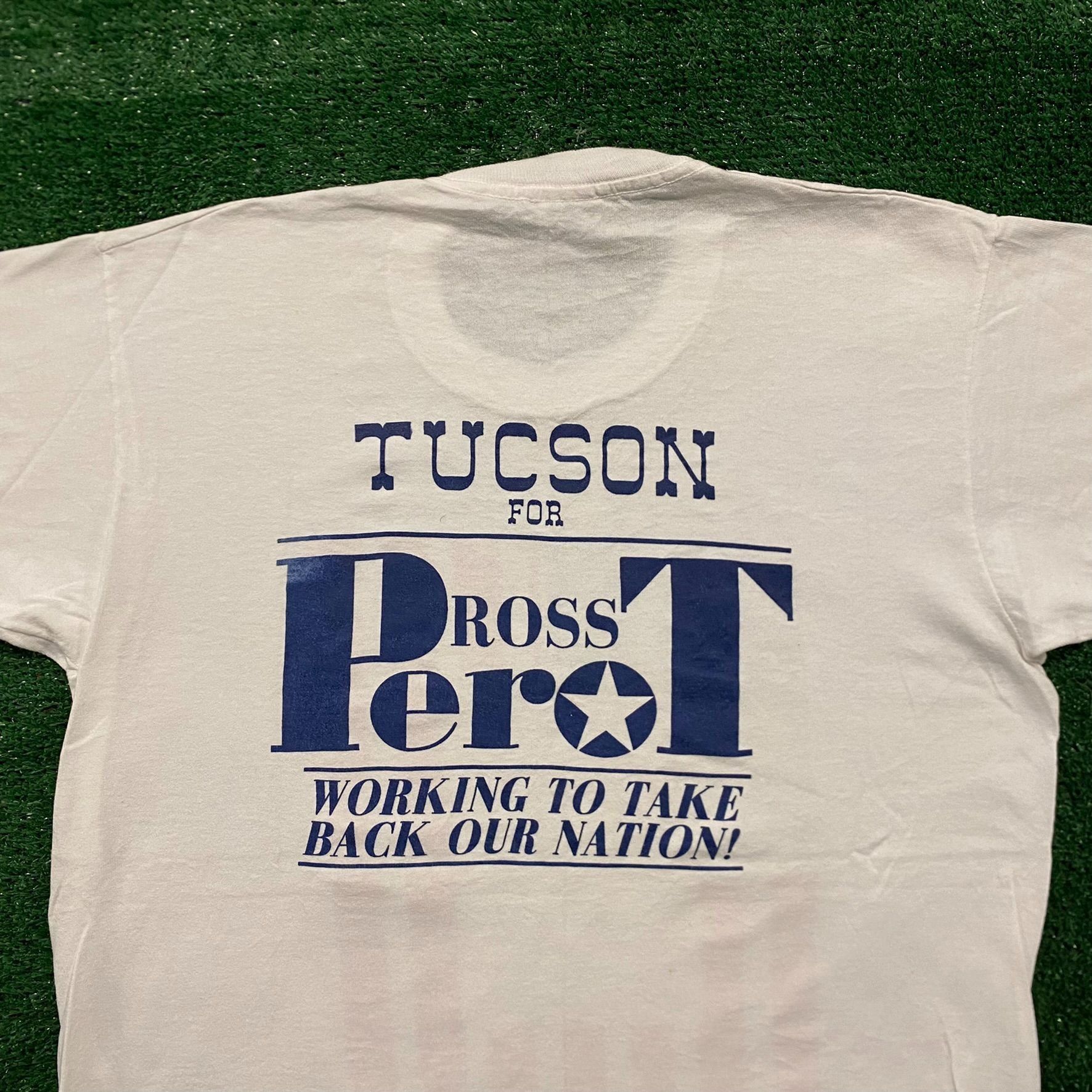 Vintage Ross Perot Election 1992 Vintage 90s Political T-Shirt Size US L / EU 52-54 / 3 - 6 Thumbnail