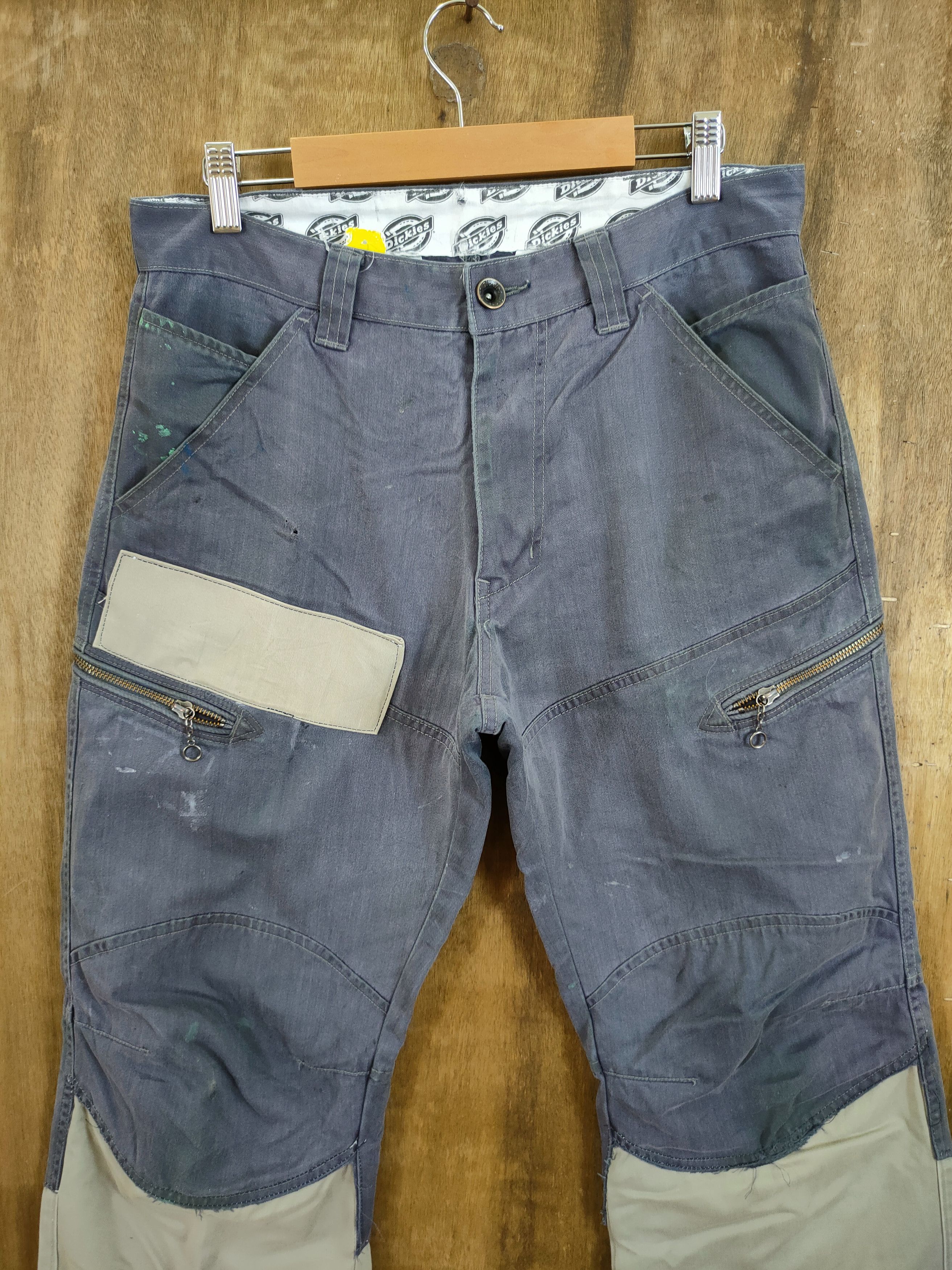 Custom Dickies reworked custom patchwork cargo pants #46-862DL Size US 30 / EU 46 - 4 Thumbnail