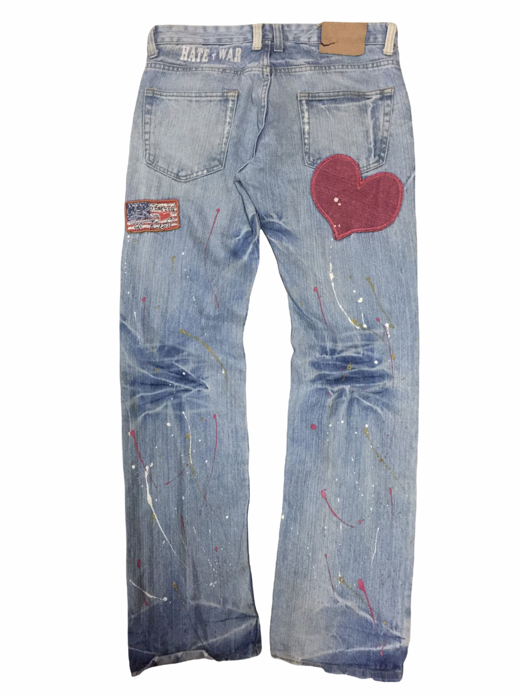 Japanese Brand Splattered And Distressed Jeans lnspired Number Nine Size US 32 / EU 48 - 7 Thumbnail