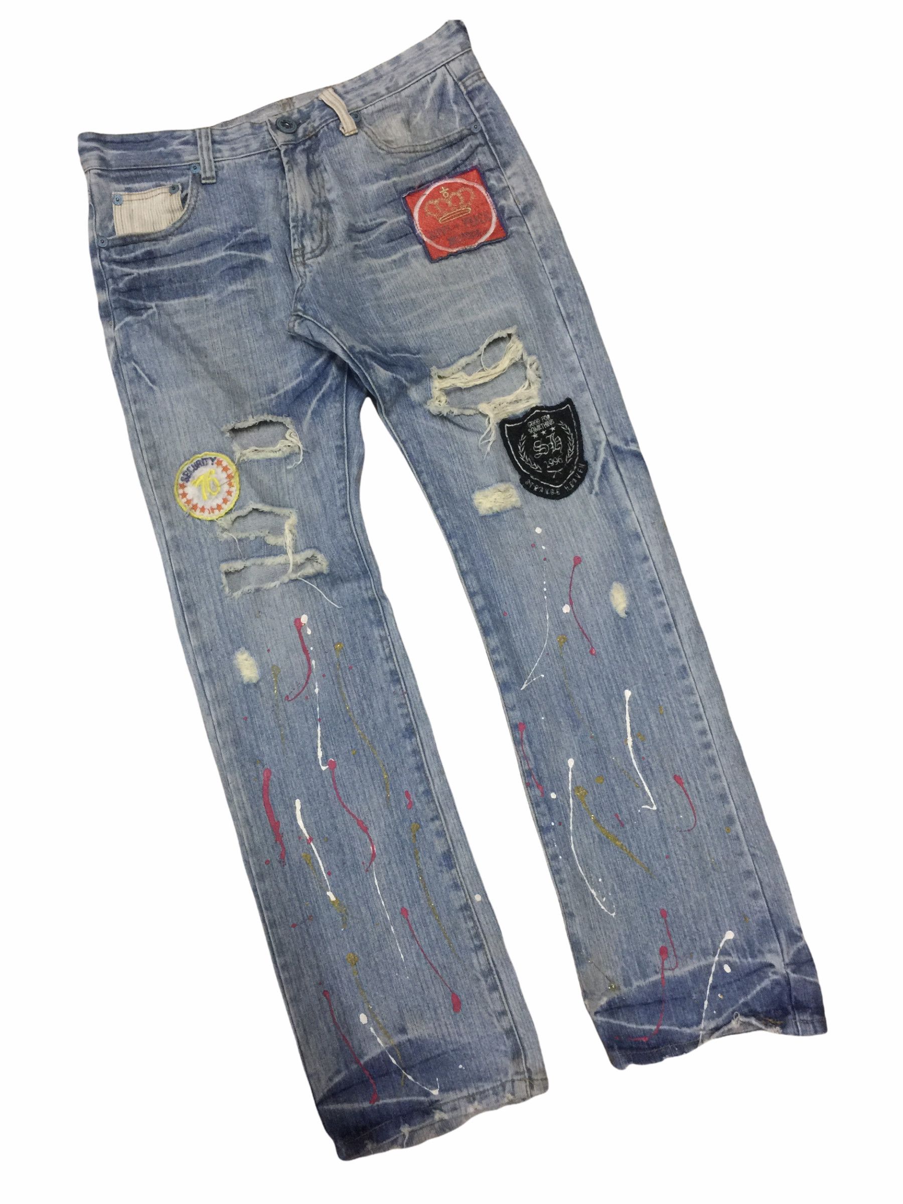 Japanese Brand Splattered And Distressed Jeans lnspired Number Nine Size US 32 / EU 48 - 2 Thumbnail