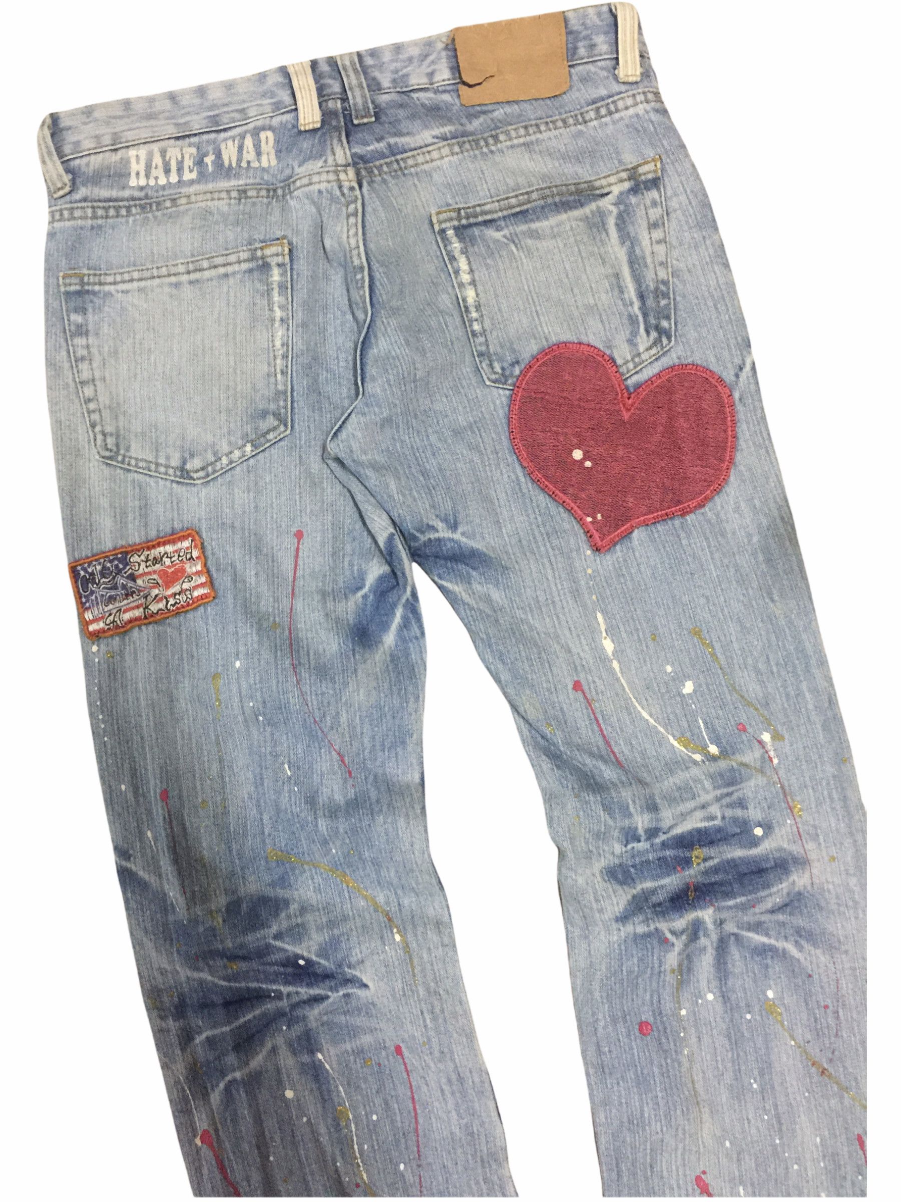 Japanese Brand Splattered And Distressed Jeans lnspired Number Nine Size US 32 / EU 48 - 6 Thumbnail