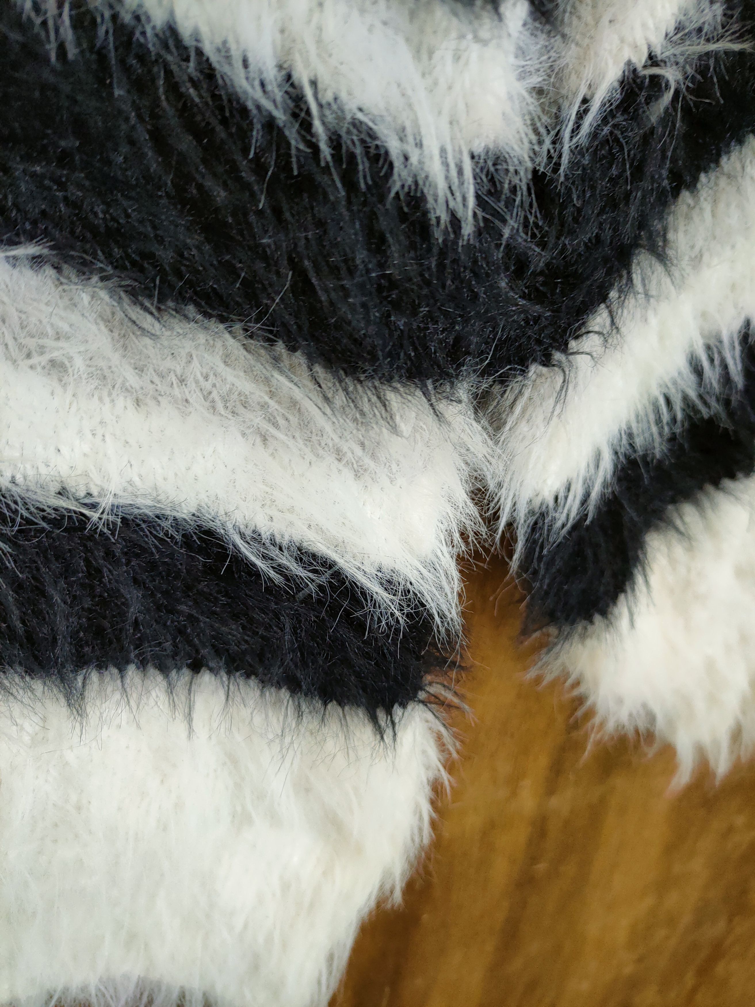 Vintage D Japan Stripe mohair shag shaggy soft fur knitwear #46-1017 Size M / US 6-8 / IT 42-44 - 7 Thumbnail