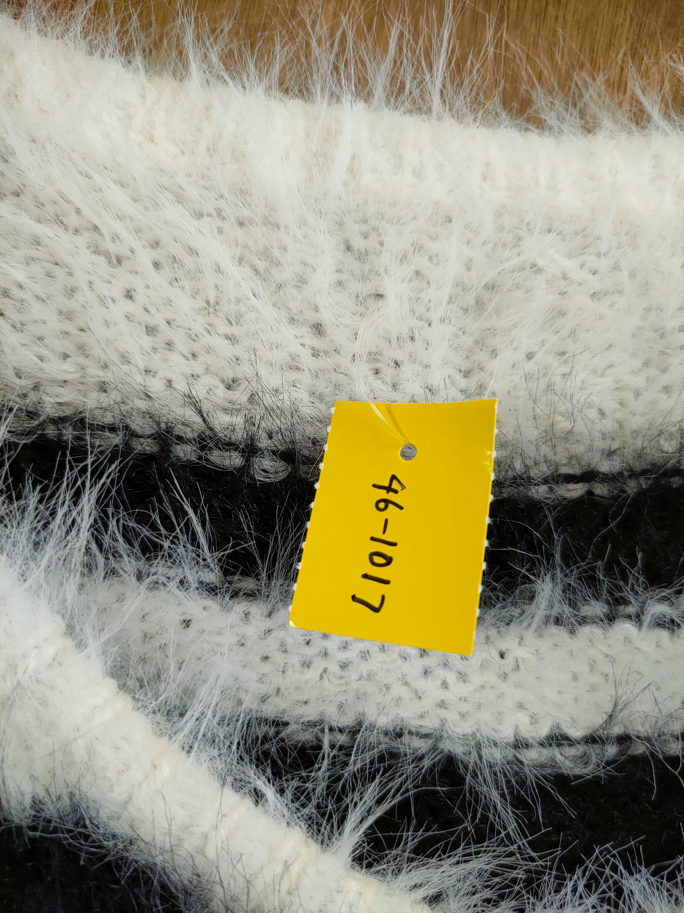 Vintage D Japan Stripe mohair shag shaggy soft fur knitwear #46-1017 Size M / US 6-8 / IT 42-44 - 4 Thumbnail