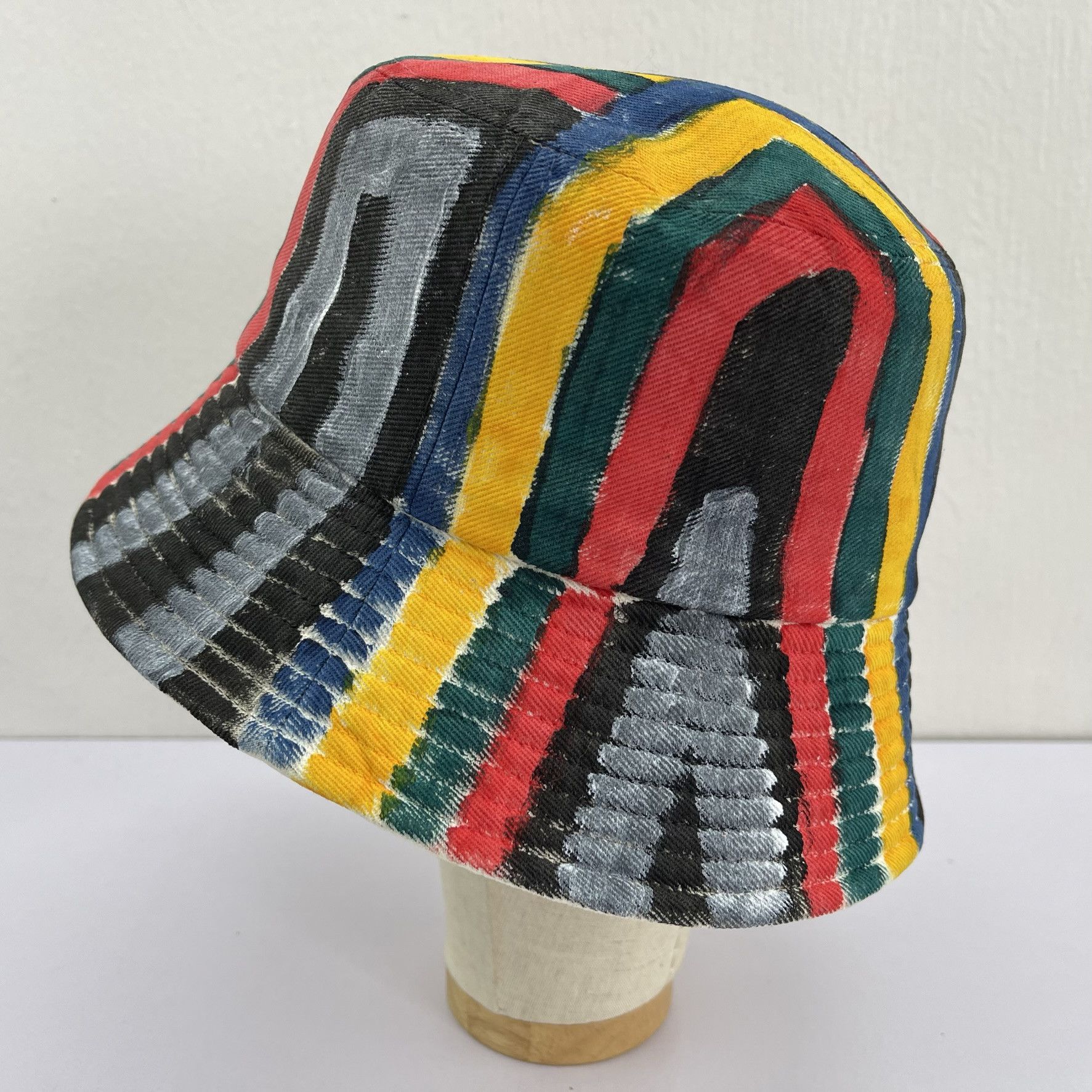 Vintage Unknown Custom Made Painted Bucket Hats-BH4190 Size ONE SIZE - 7 Thumbnail