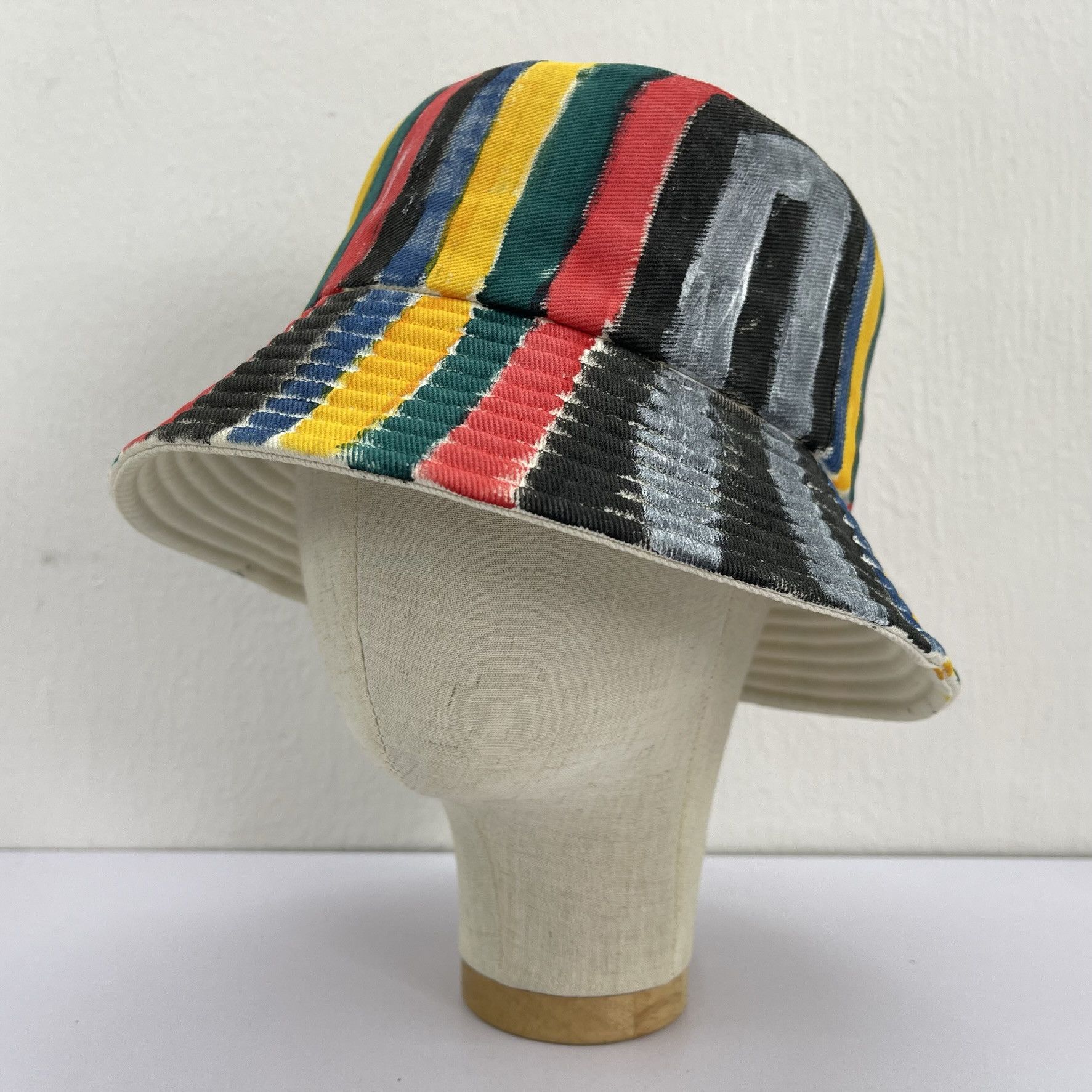 Vintage Unknown Custom Made Painted Bucket Hats-BH4190 Size ONE SIZE - 3 Thumbnail