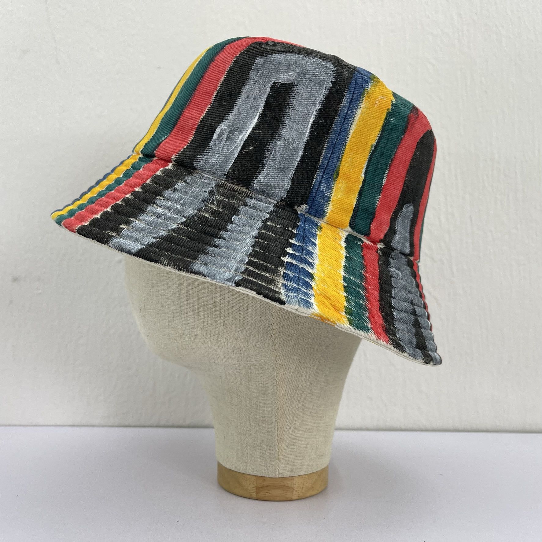 Vintage Unknown Custom Made Painted Bucket Hats-BH4190 Size ONE SIZE - 2 Thumbnail