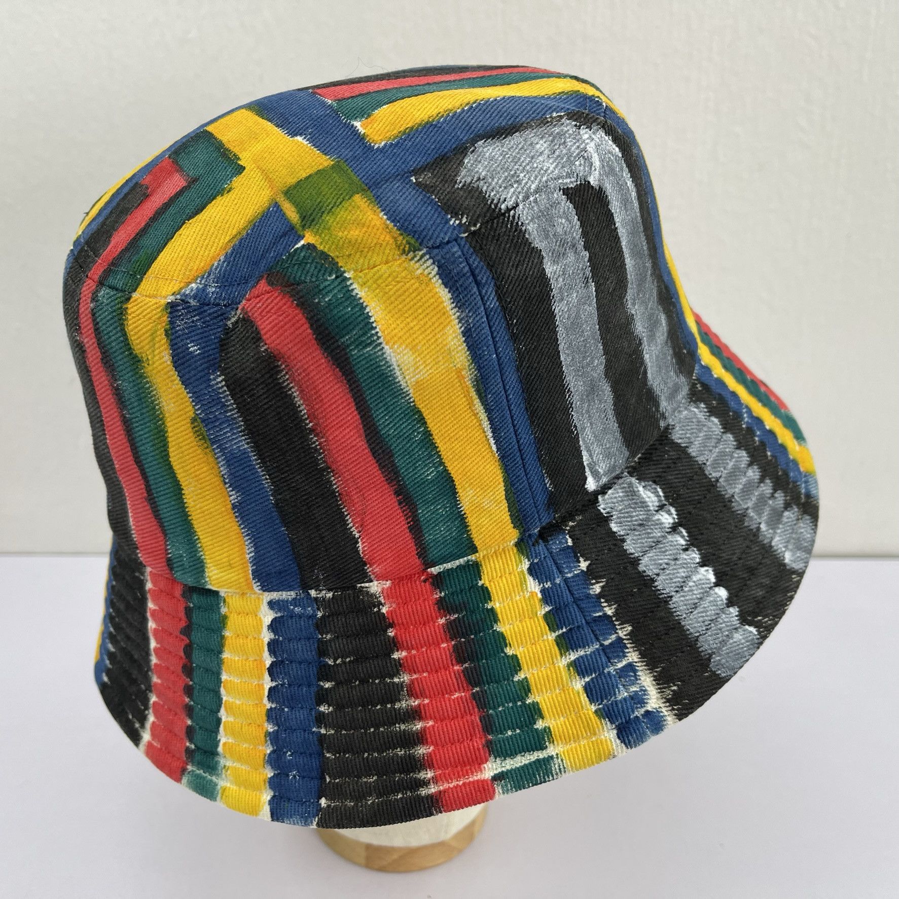 Vintage Unknown Custom Made Painted Bucket Hats-BH4190 Size ONE SIZE - 6 Thumbnail
