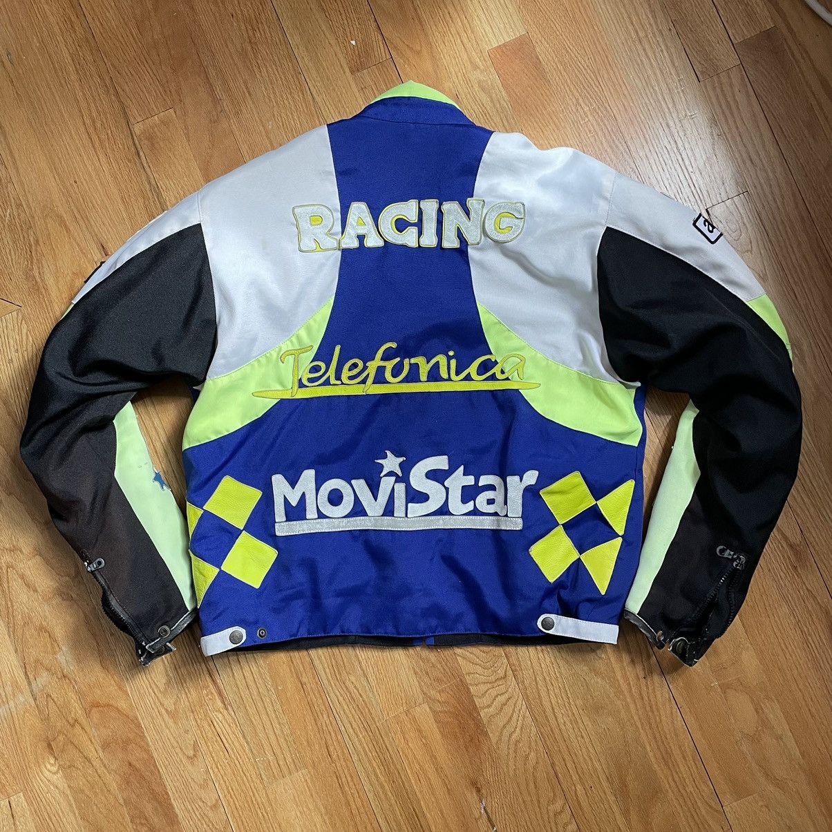 Vintage Vtg Miline Telefonica Movistar Racing Moto Jacket M/L