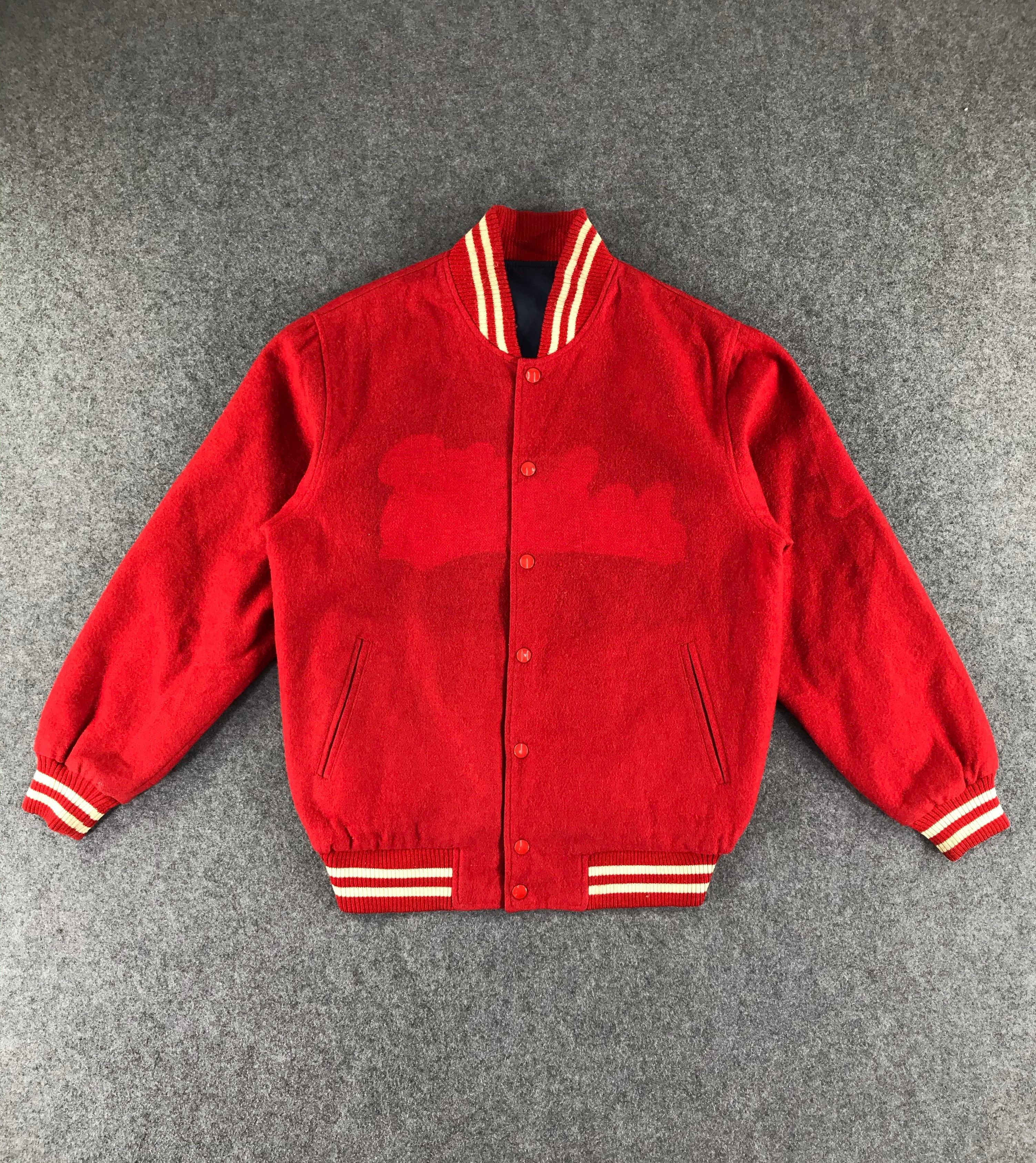 Vintage Wool Varsity Jacket-M093