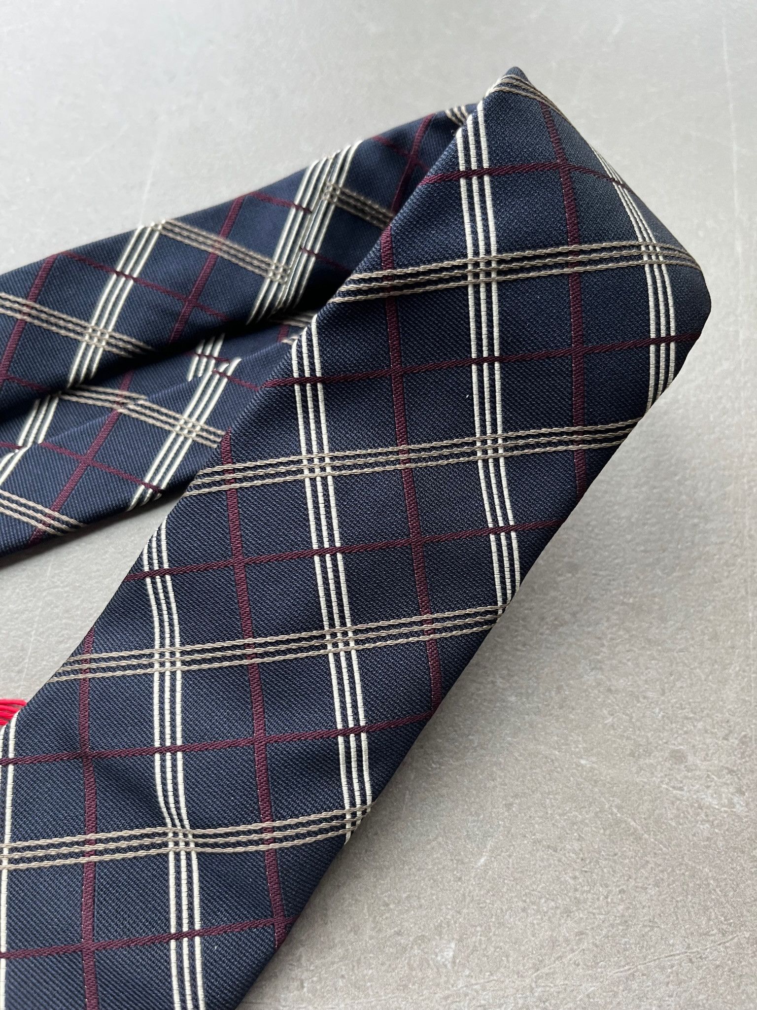 Altea Altea Milano Italy Made Mens Checker Ivy League Neck Tie Size ONE SIZE - 8 Thumbnail