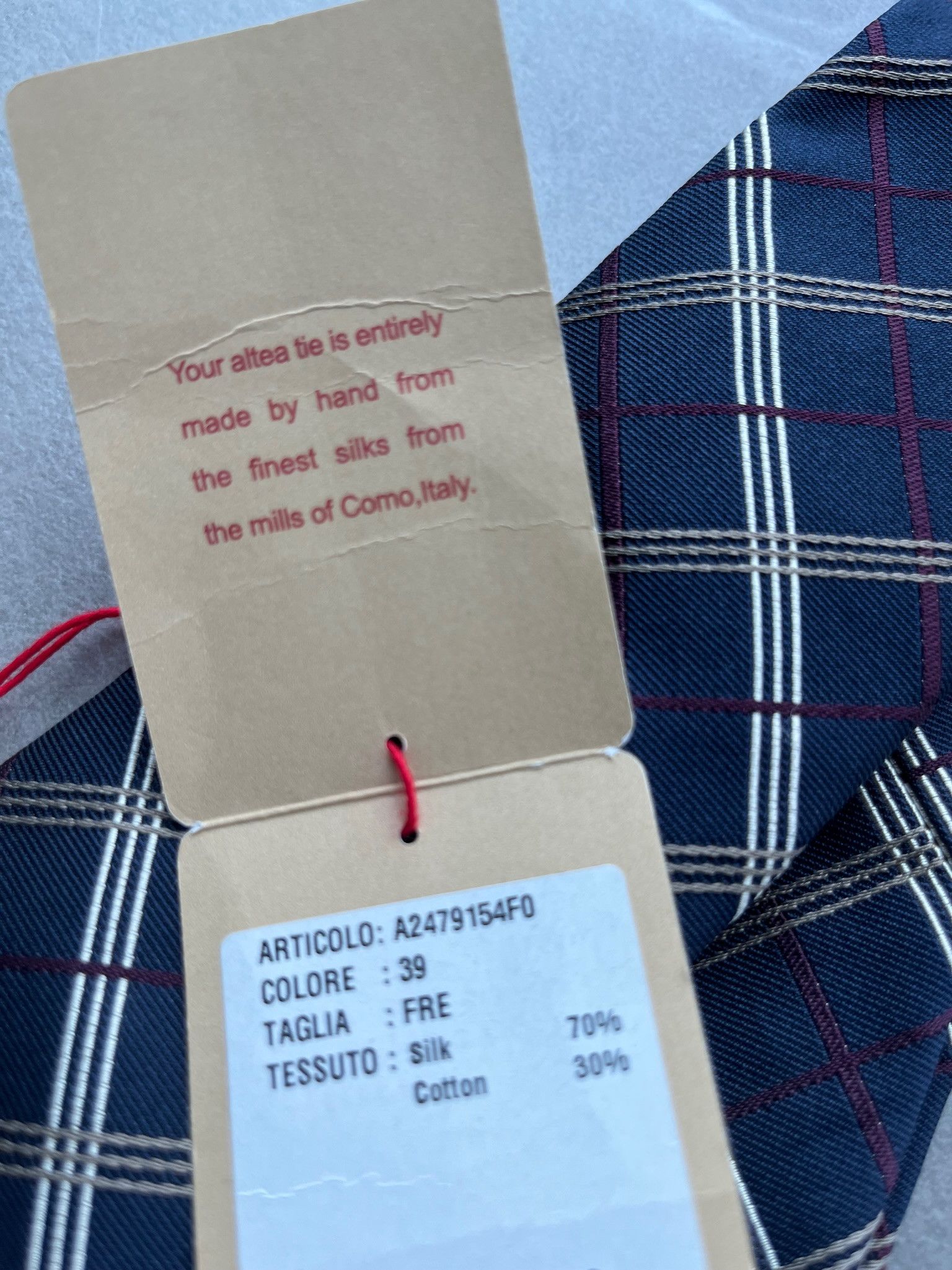 Altea Altea Milano Italy Made Mens Checker Ivy League Neck Tie Size ONE SIZE - 11 Thumbnail