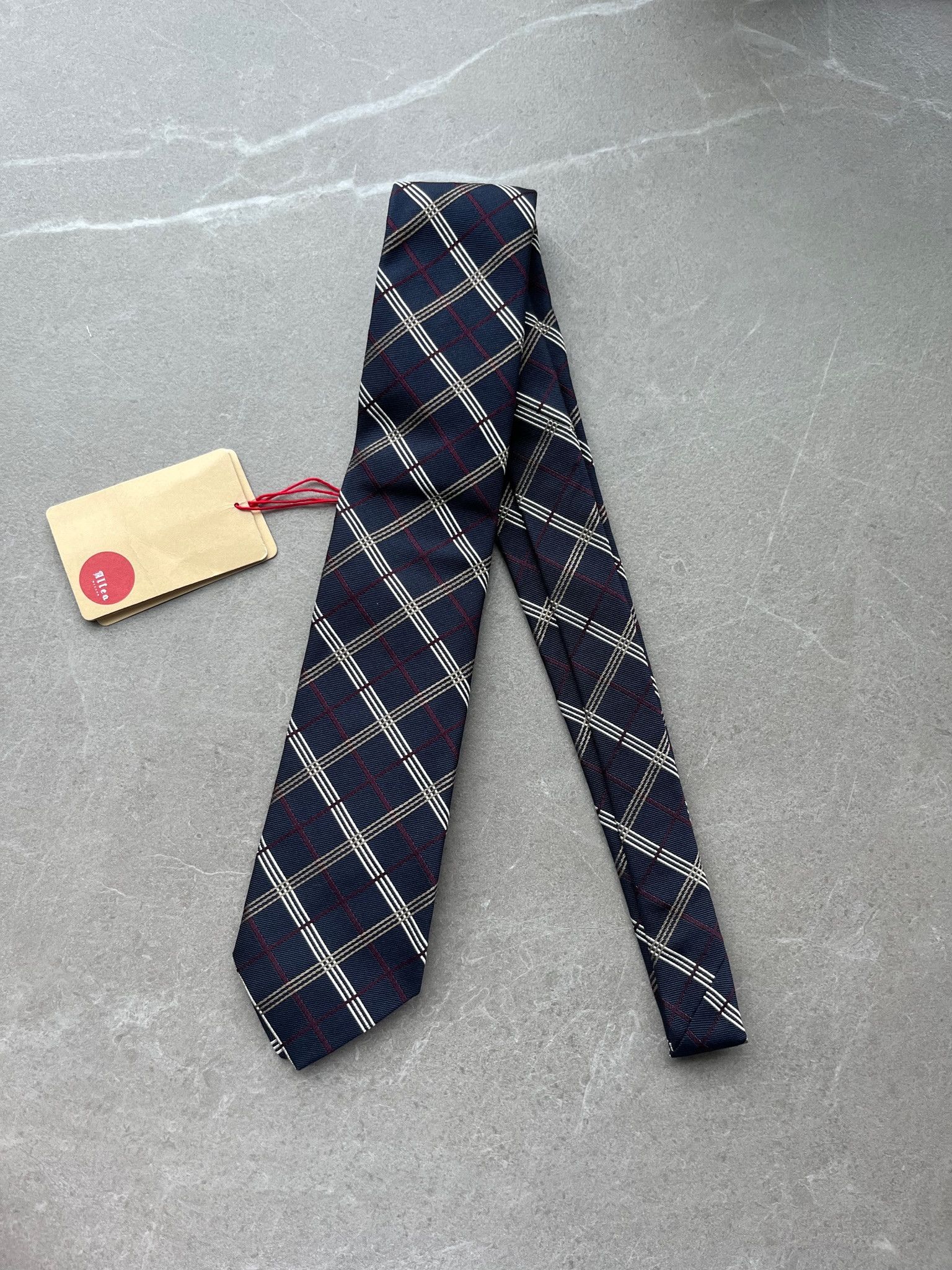 Altea Altea Milano Italy Made Mens Checker Ivy League Neck Tie Size ONE SIZE - 1 Thumbnail