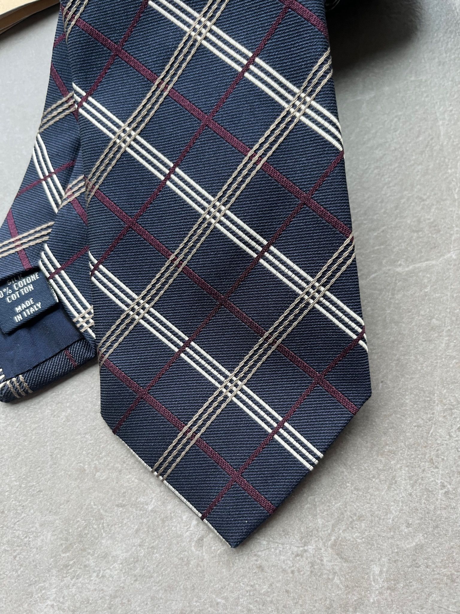 Altea Altea Milano Italy Made Mens Checker Ivy League Neck Tie Size ONE SIZE - 5 Thumbnail