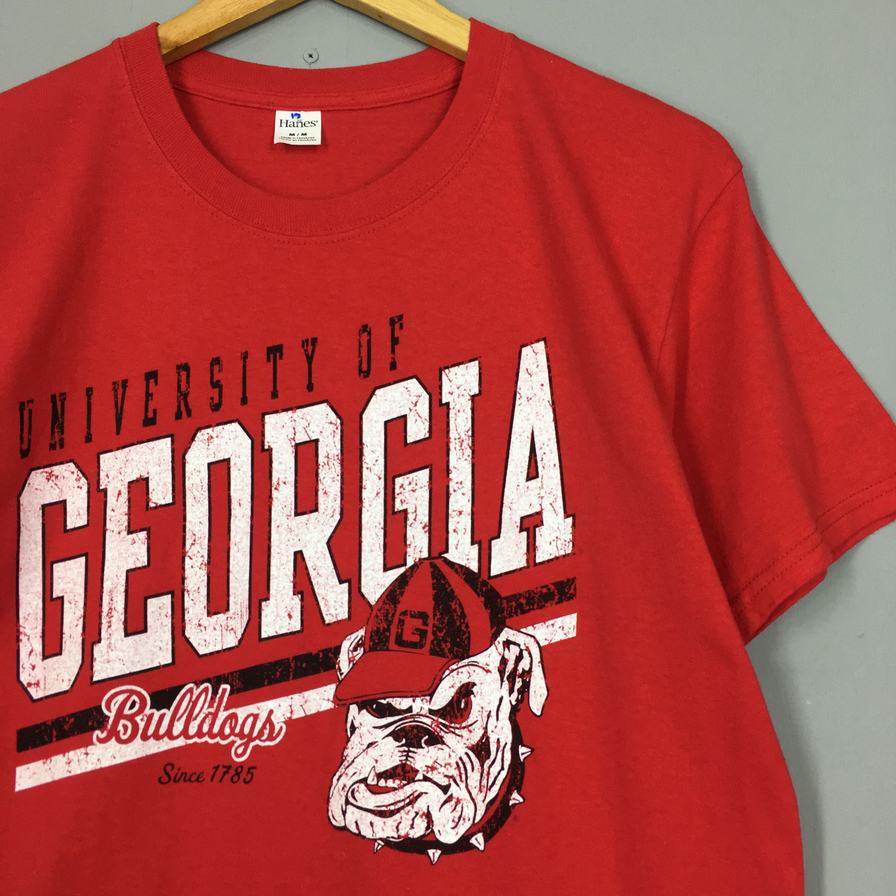 Vintage University Of Georgia Bulldogs Red Tshirt Size M