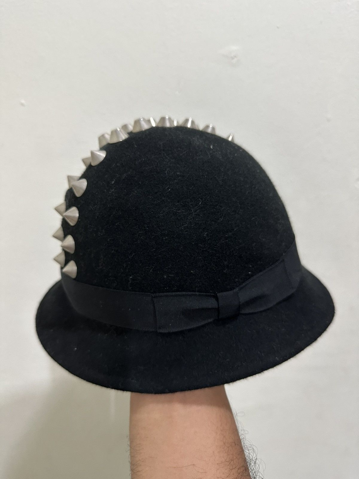 Japanese Brand Spike Studs Punk Black Noon Japan Hat Size ONE SIZE - 6 Thumbnail