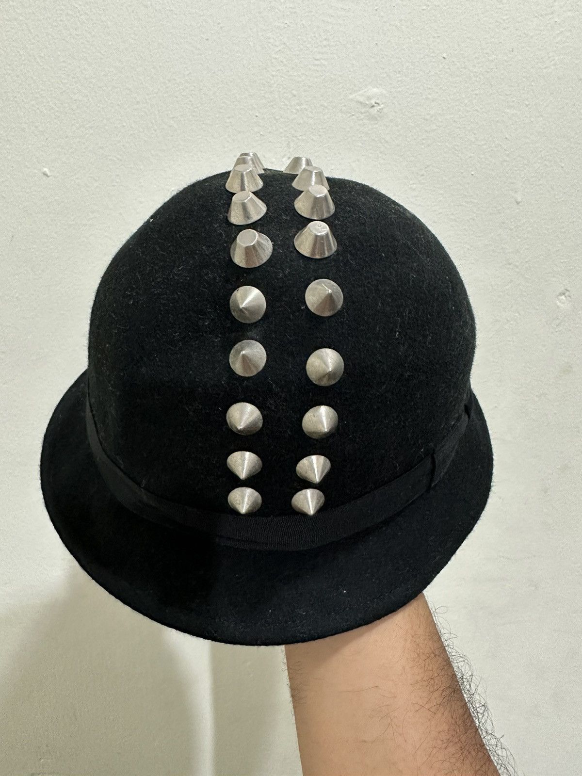 Japanese Brand Spike Studs Punk Black Noon Japan Hat Size ONE SIZE - 4 Thumbnail