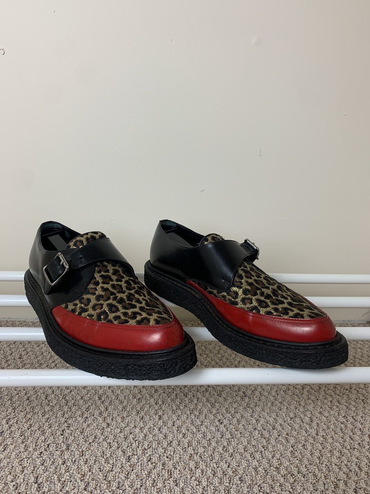 Hedi Slimane × Saint Laurent Paris Saint Laurent Paris Metallic Cheetah And Red AW14 Creepers Size US 10 / EU 43 - 2 Thumbnail