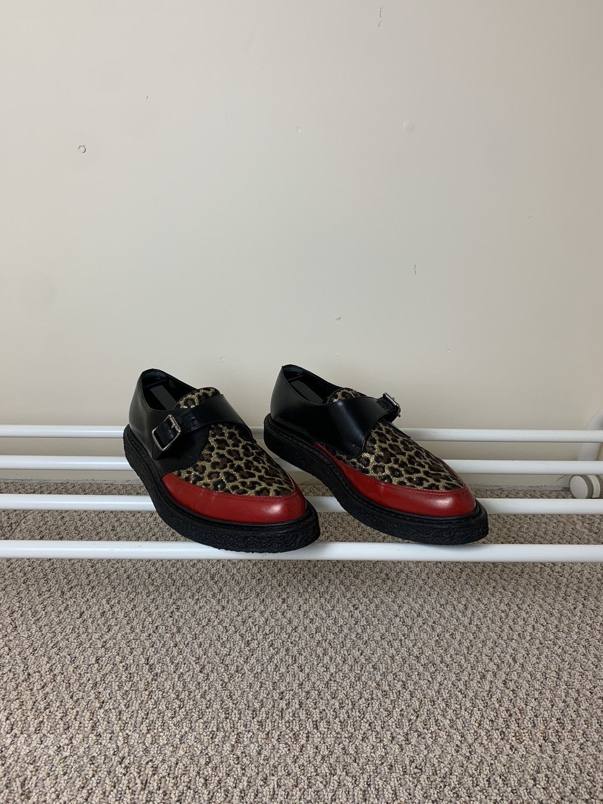 Hedi Slimane × Saint Laurent Paris 14FW Leopard Creepers Sz40