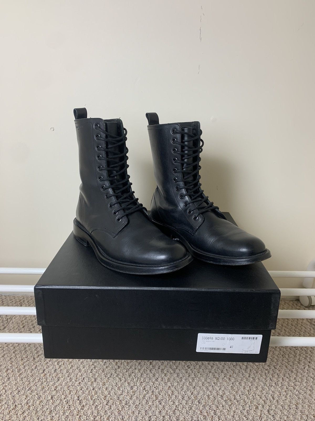 Saint Laurent Paris 11 Eyelet Ranger Boots Footwear