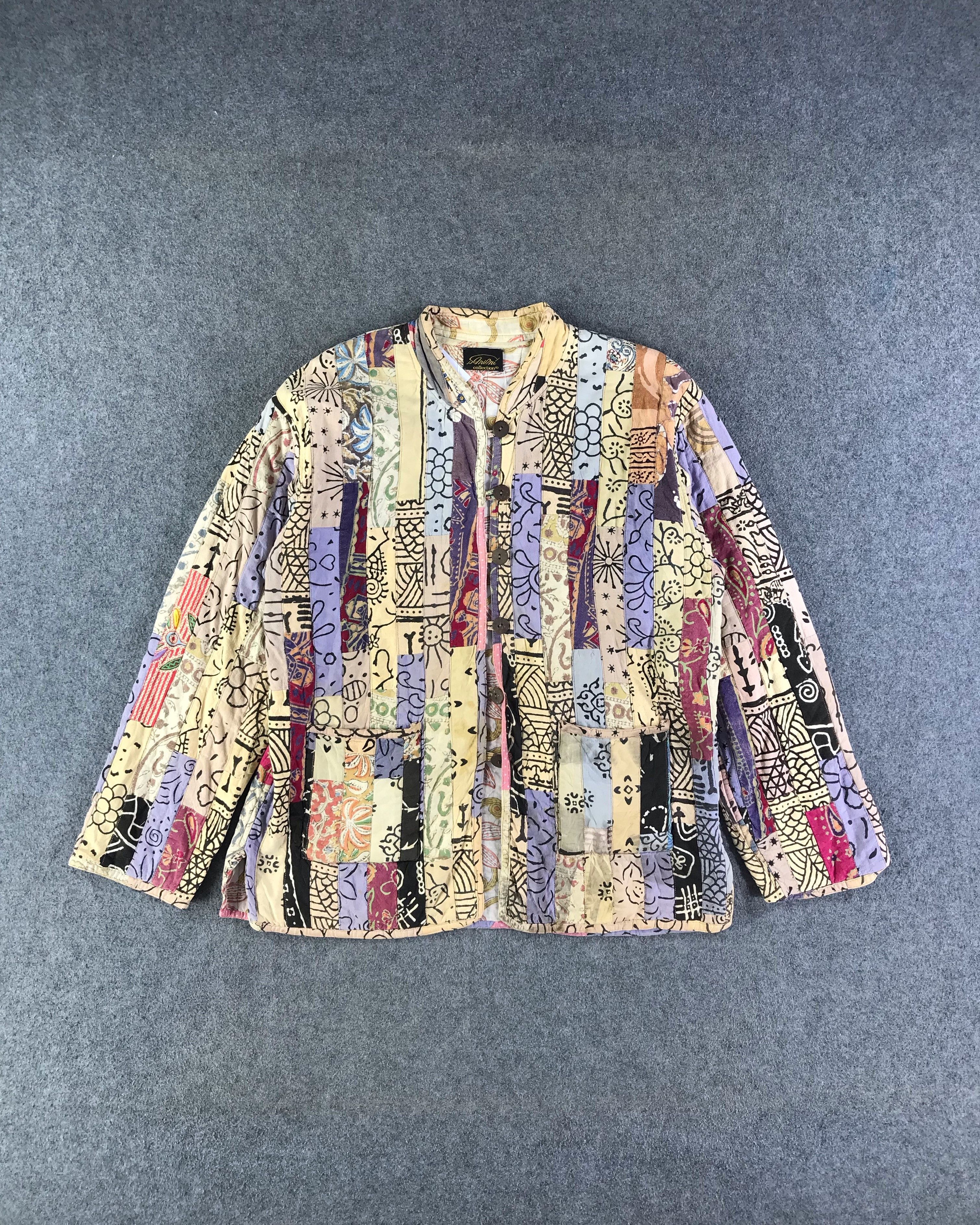 Japanese Brand Vintage Japanese Brand Patchwork Quilted Jacket -JC191 Size US M / EU 48-50 / 2 - 1 Thumbnail