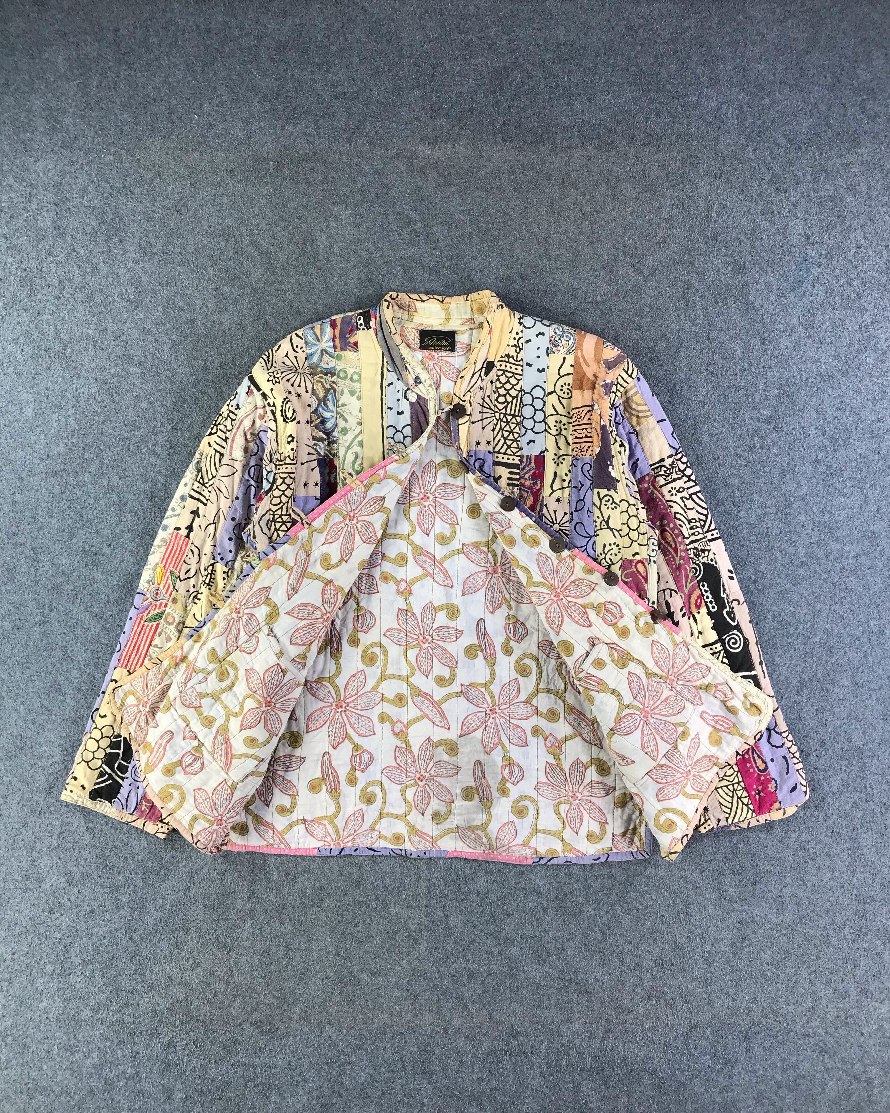 Japanese Brand Vintage Japanese Brand Patchwork Quilted Jacket -JC191 Size US M / EU 48-50 / 2 - 2 Thumbnail