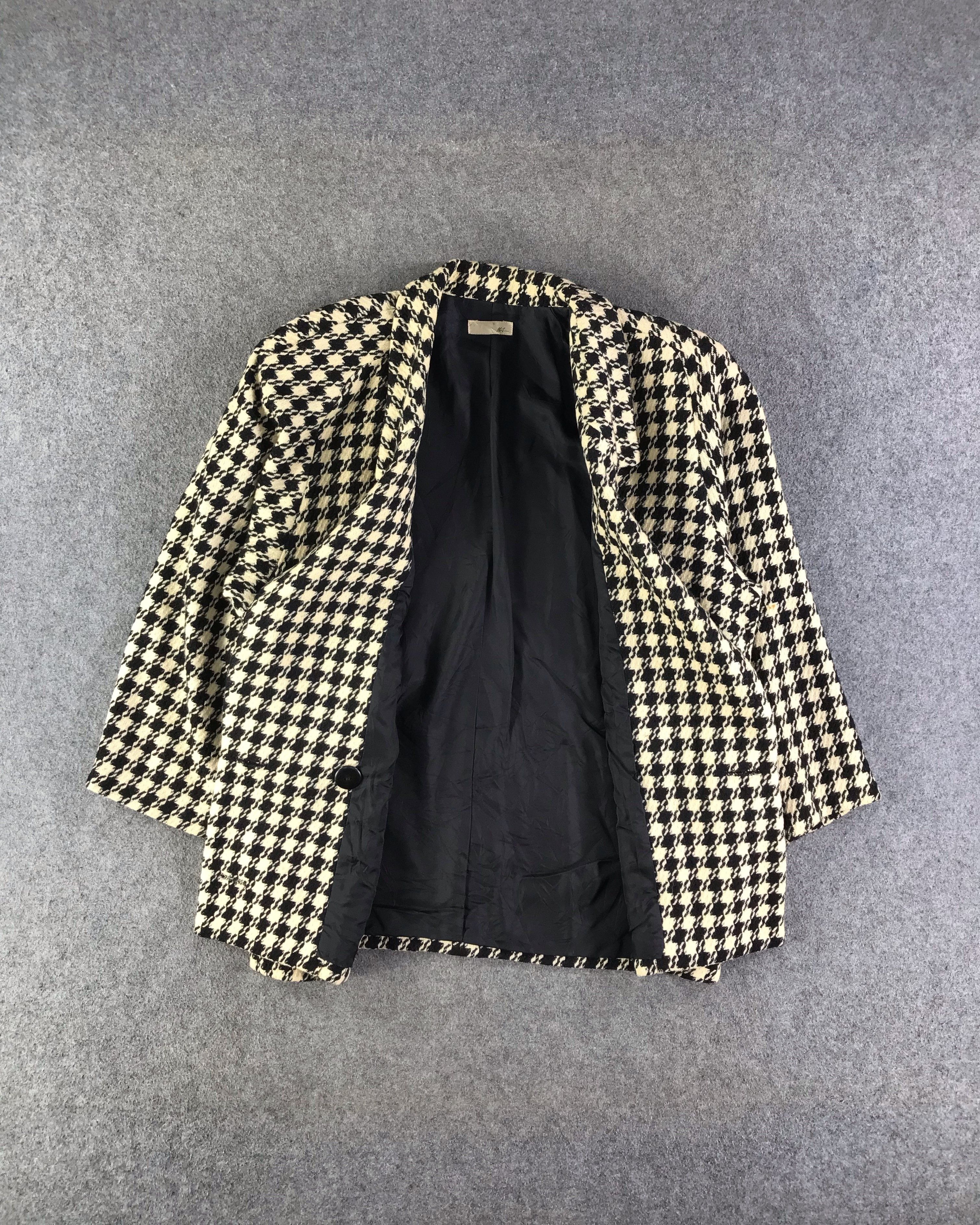 Japanese Brand Vintage Wool Houndstooth Coat Jacket JC297 Size US M / EU 48-50 / 2 - 2 Thumbnail