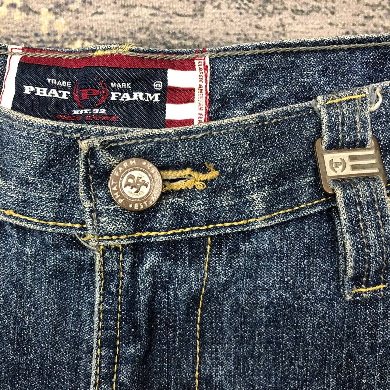 Phat Farm P278 90s PHAT FARM HIPHOP JEANS Size US 34 / EU 50 - 6 Thumbnail