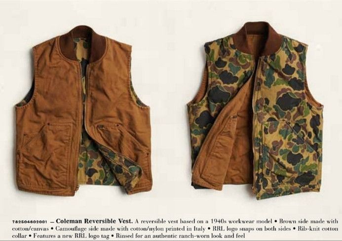 RRL Ralph Lauren Polo ralph lauren double rrl reversible work vest ...