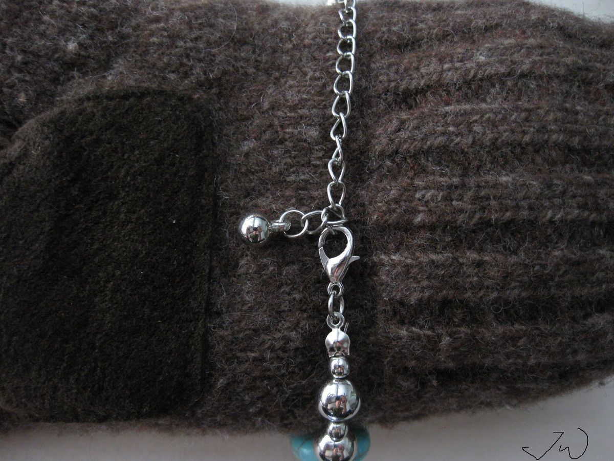 Jewelry Turquoise Tibetan Silver bracelet With Silver Beads Size ONE SIZE - 5 Thumbnail