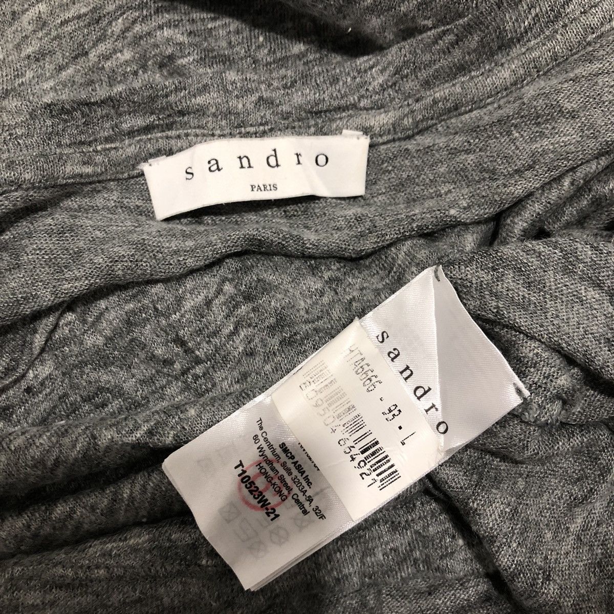 Sandro Plain Grey Linen Tee Size US S / EU 44-46 / 1 - 4 Thumbnail