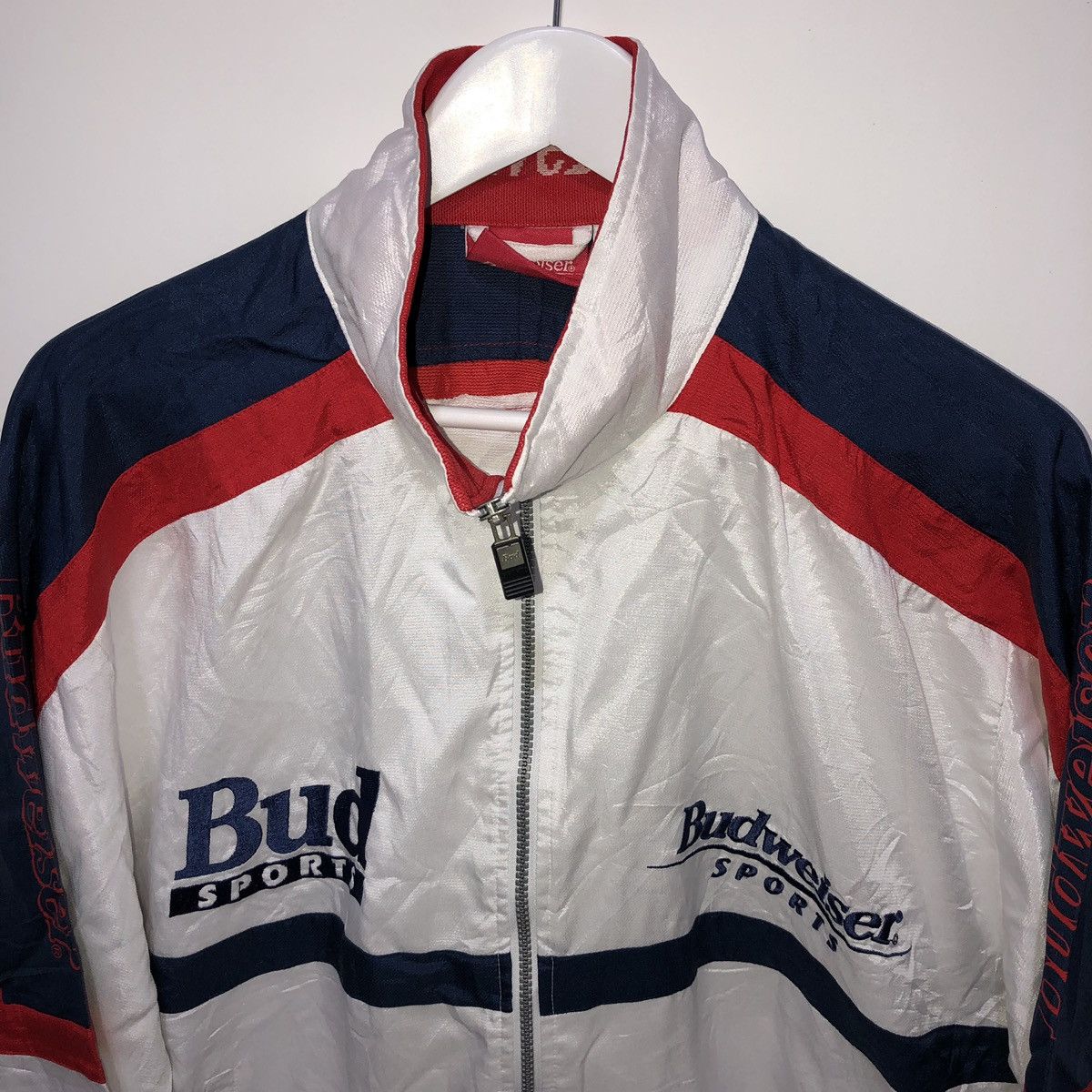 Budweiser Vintage Budweiser Bud Sports Track Jacket Size US XXL / EU 58 / 5 - 3 Thumbnail
