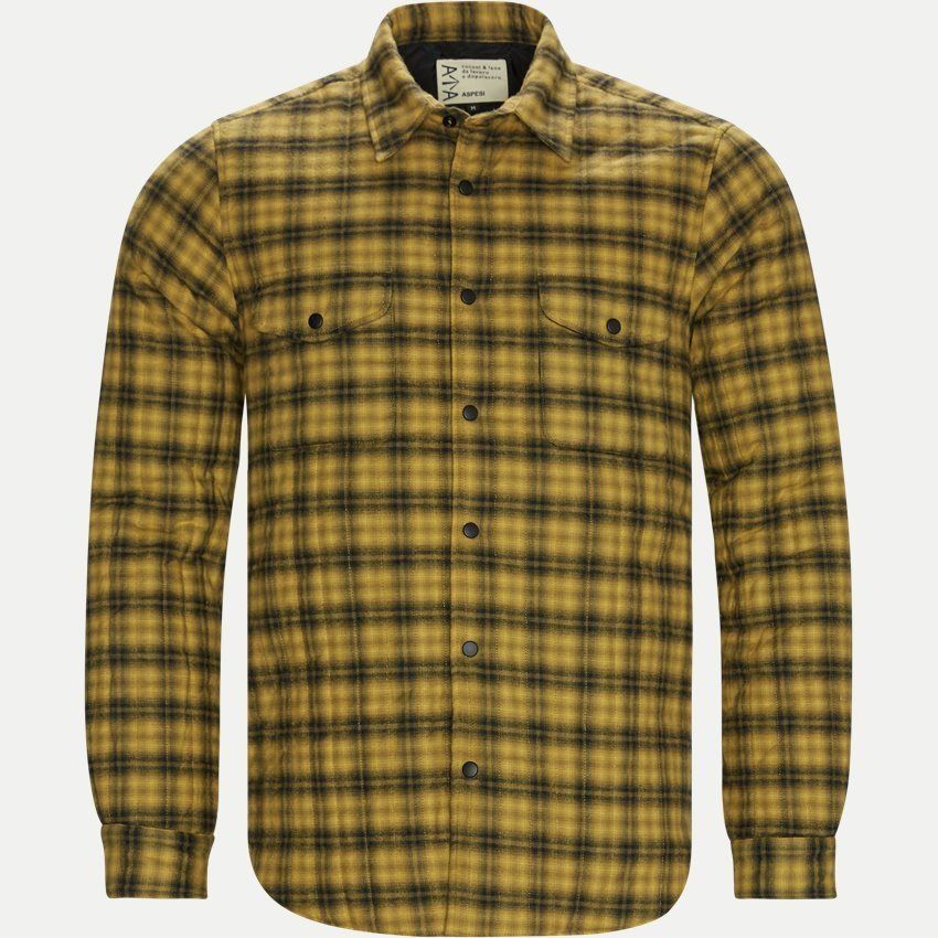 NEW Aspesi Italy Thermore Lined Yellow Flannel Overshirt