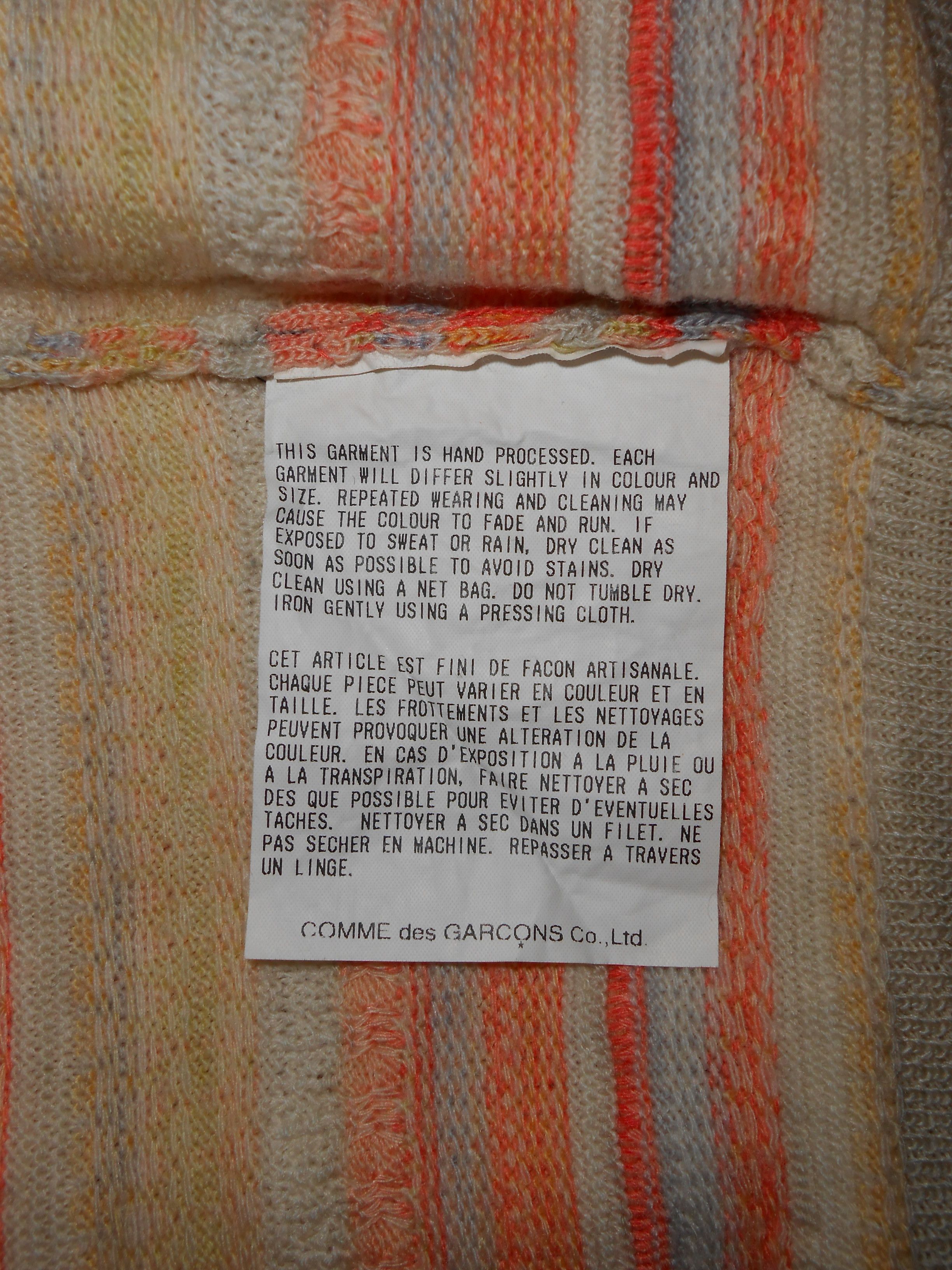 Comme des Garcons KNITTED VEST FRESH LIGHTED COLOURS ULTRA MULTI KNIT STITCH Size US L / EU 52-54 / 3 - 6 Thumbnail
