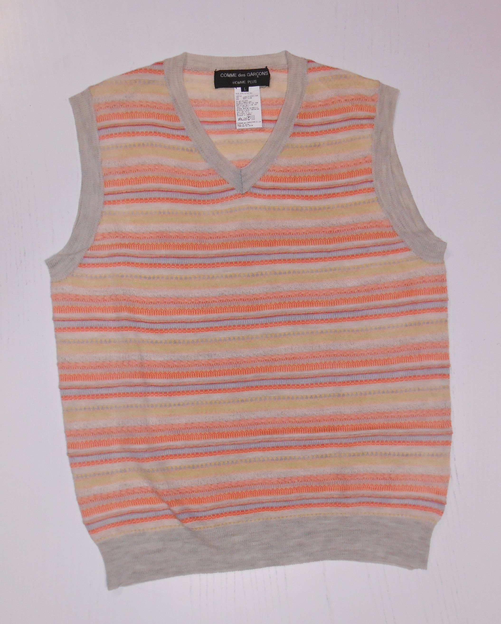 Comme des Garcons KNITTED VEST FRESH LIGHTED COLOURS ULTRA MULTI KNIT STITCH Size US L / EU 52-54 / 3 - 3 Thumbnail