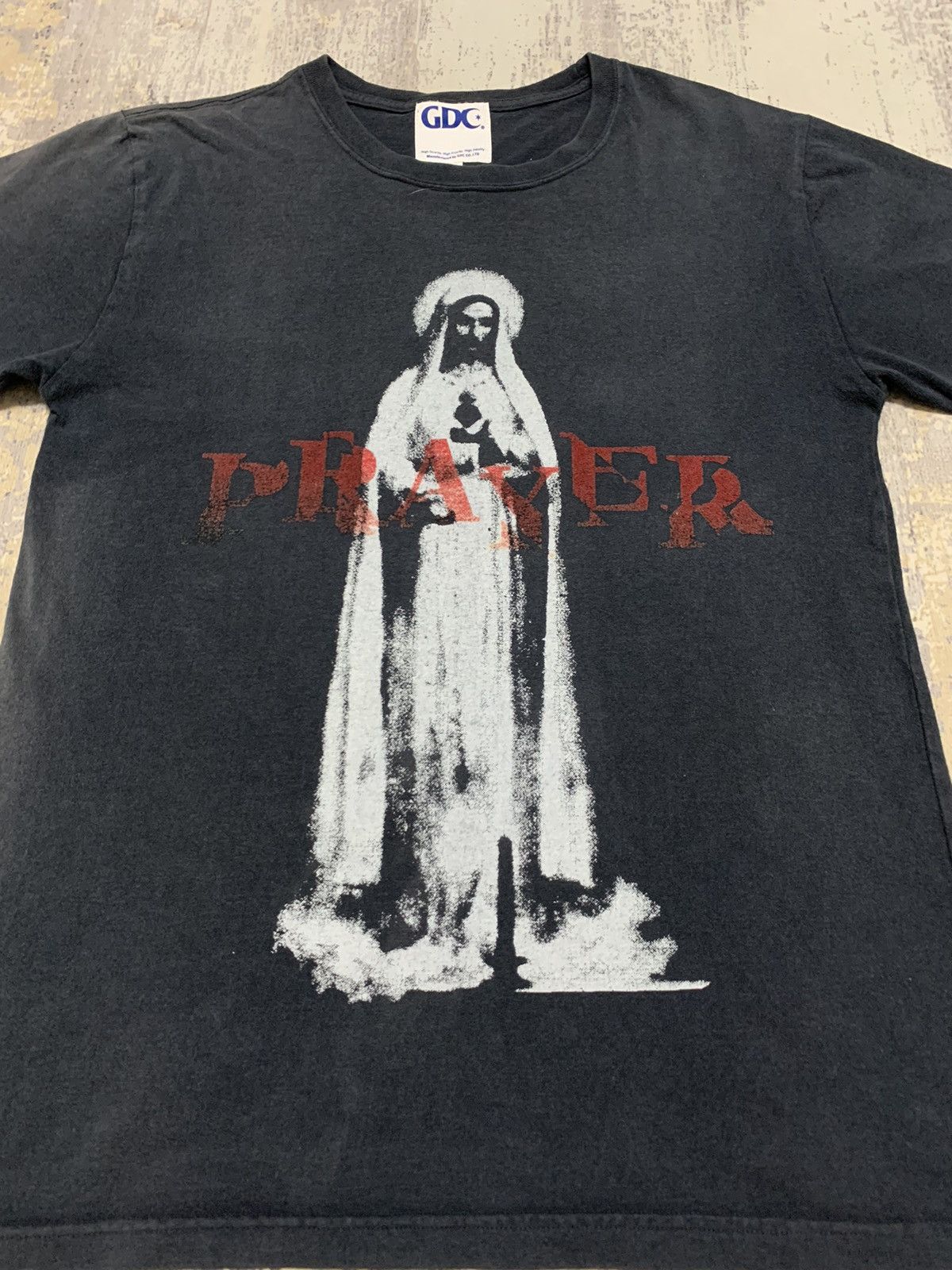If Six Was Nine × Japanese Brand × Narcotic GDC Japanese Brand Narcotic GDC Jesus Prayer Sun Faded Tee Size US S / EU 44-46 / 1 - 2 Thumbnail