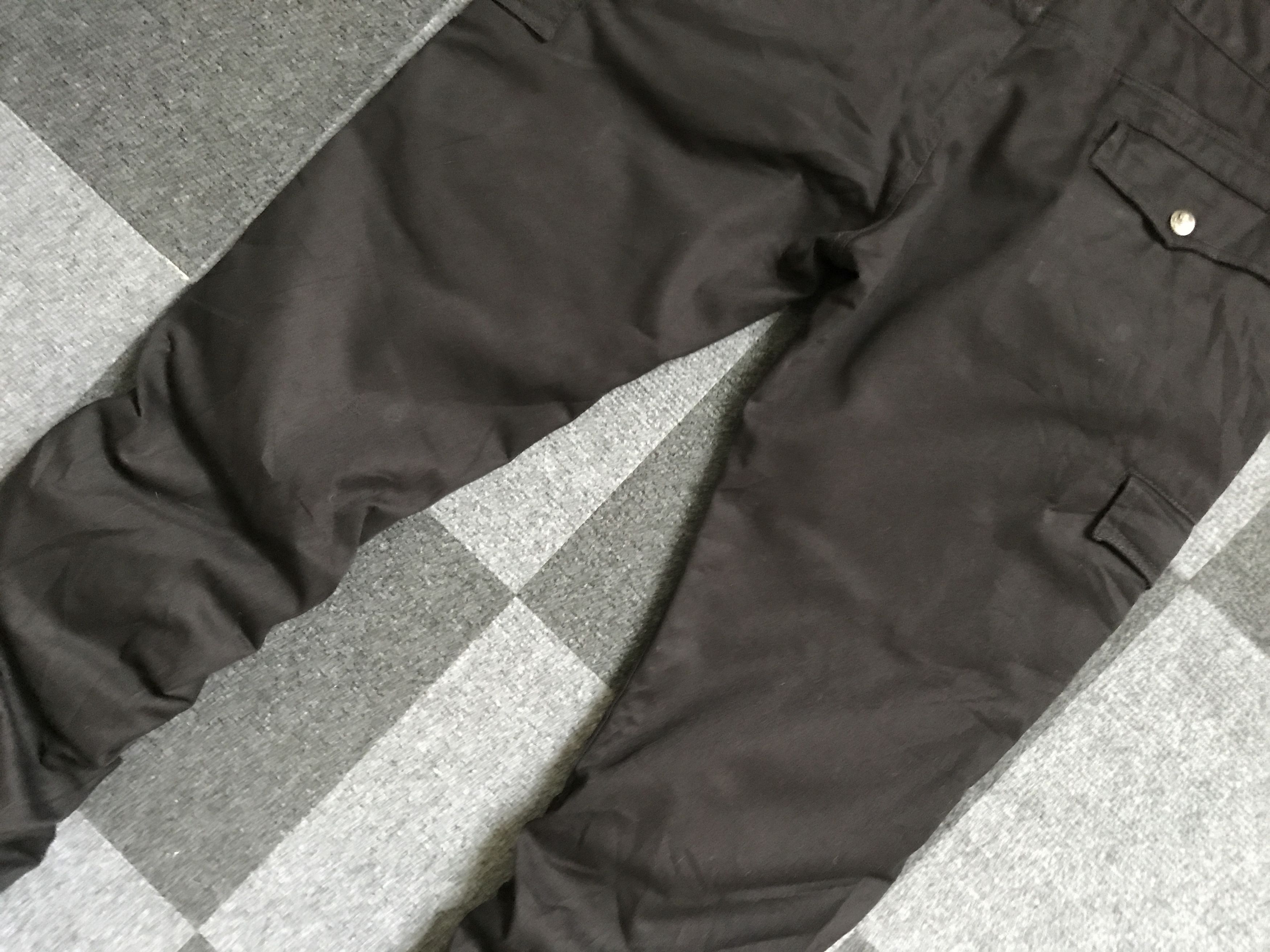 Japanese Brand CP197 Doublefocus Double Waist Skull Wrinkle Leg Cargo Pant Size US 33 - 11 Thumbnail