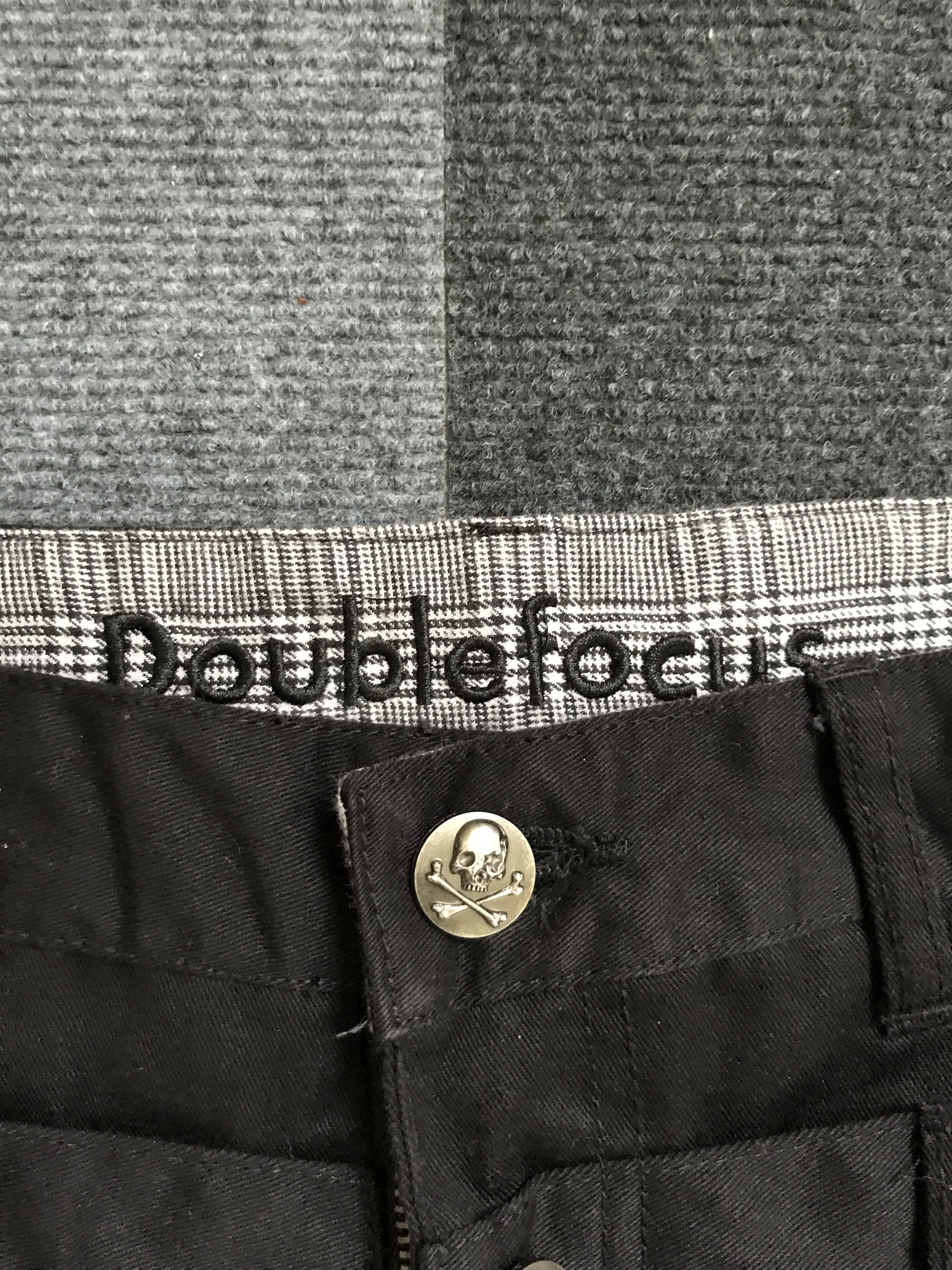Japanese Brand CP197 Doublefocus Double Waist Skull Wrinkle Leg Cargo Pant Size US 33 - 8 Thumbnail
