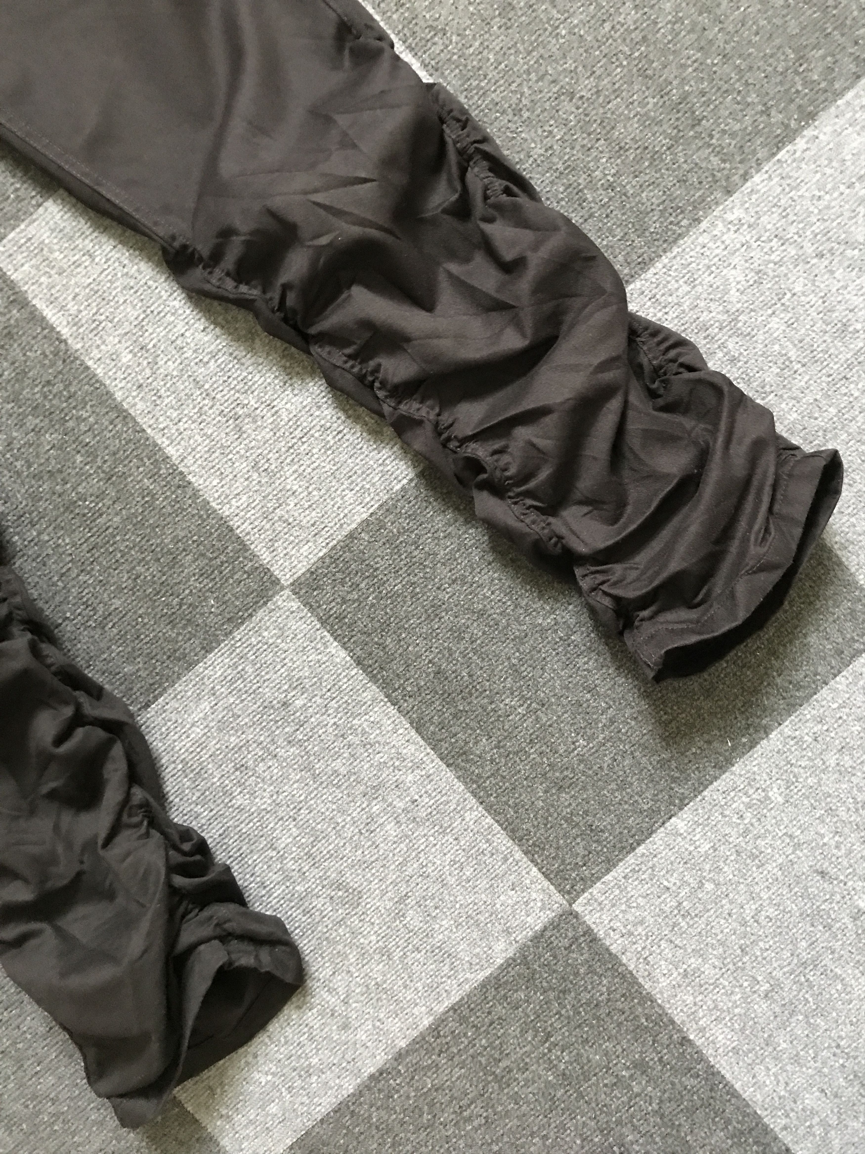 Japanese Brand CP197 Doublefocus Double Waist Skull Wrinkle Leg Cargo Pant Size US 33 - 4 Thumbnail