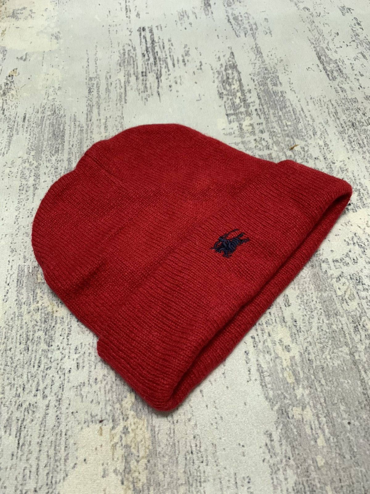 Burberry Vintage Burberrys Centre Logo Wool Beanie Hat Size ONE SIZE - 7 Thumbnail