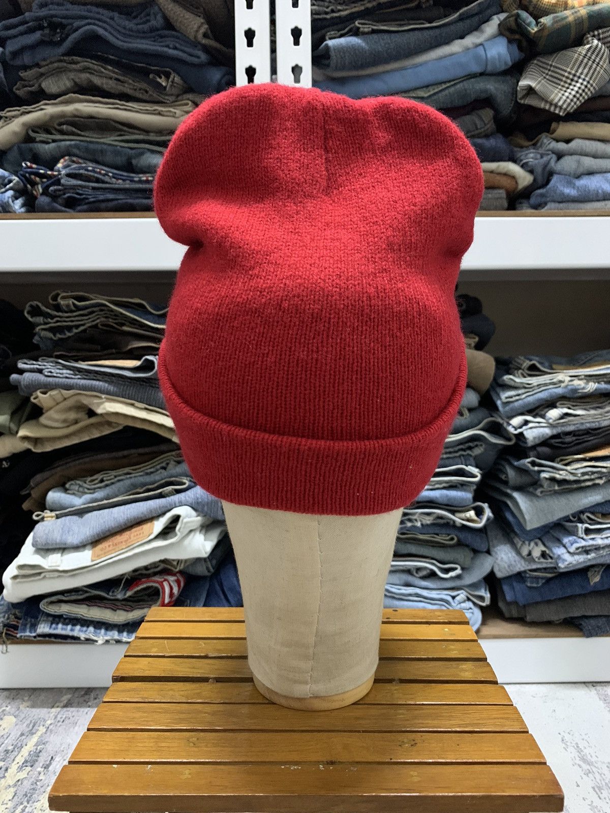 Burberry Vintage Burberrys Centre Logo Wool Beanie Hat Size ONE SIZE - 4 Thumbnail