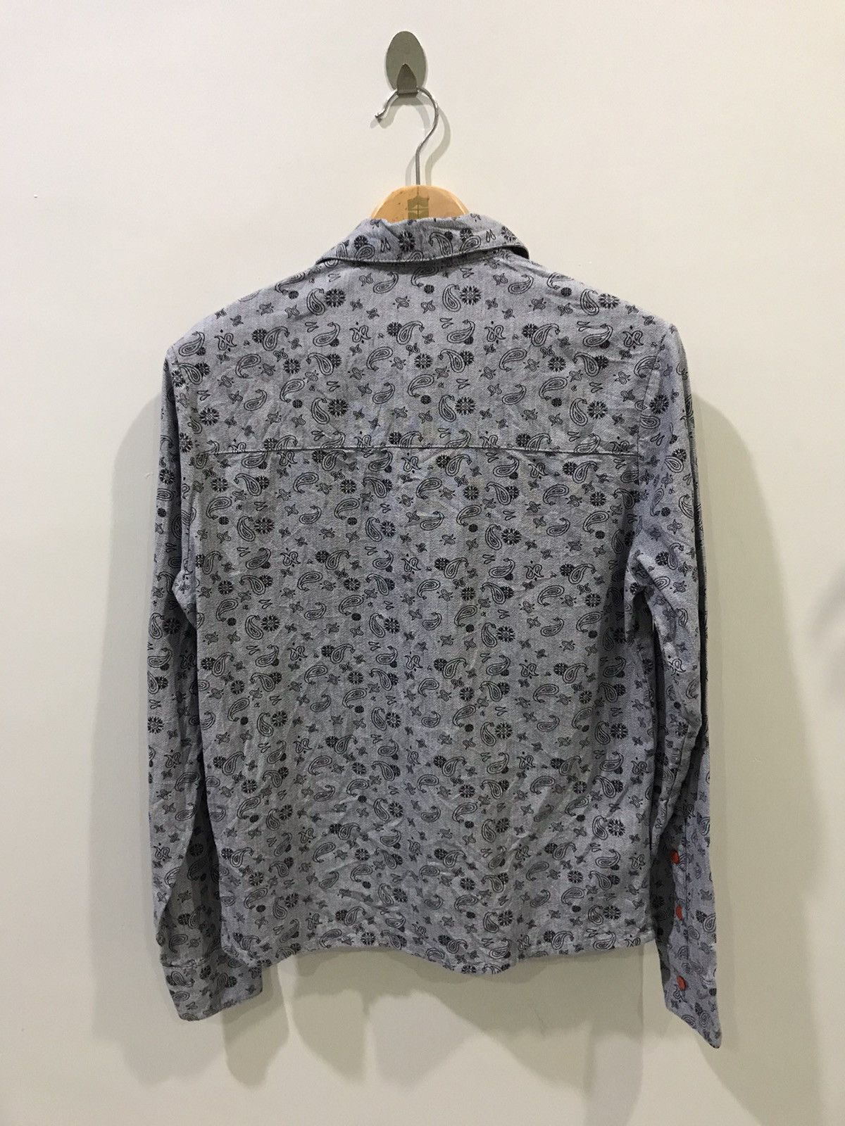 Designer RVLT Revolution Full Paisley Selvedge Button Up Shirt Size US S / EU 44-46 / 1 - 14 Thumbnail